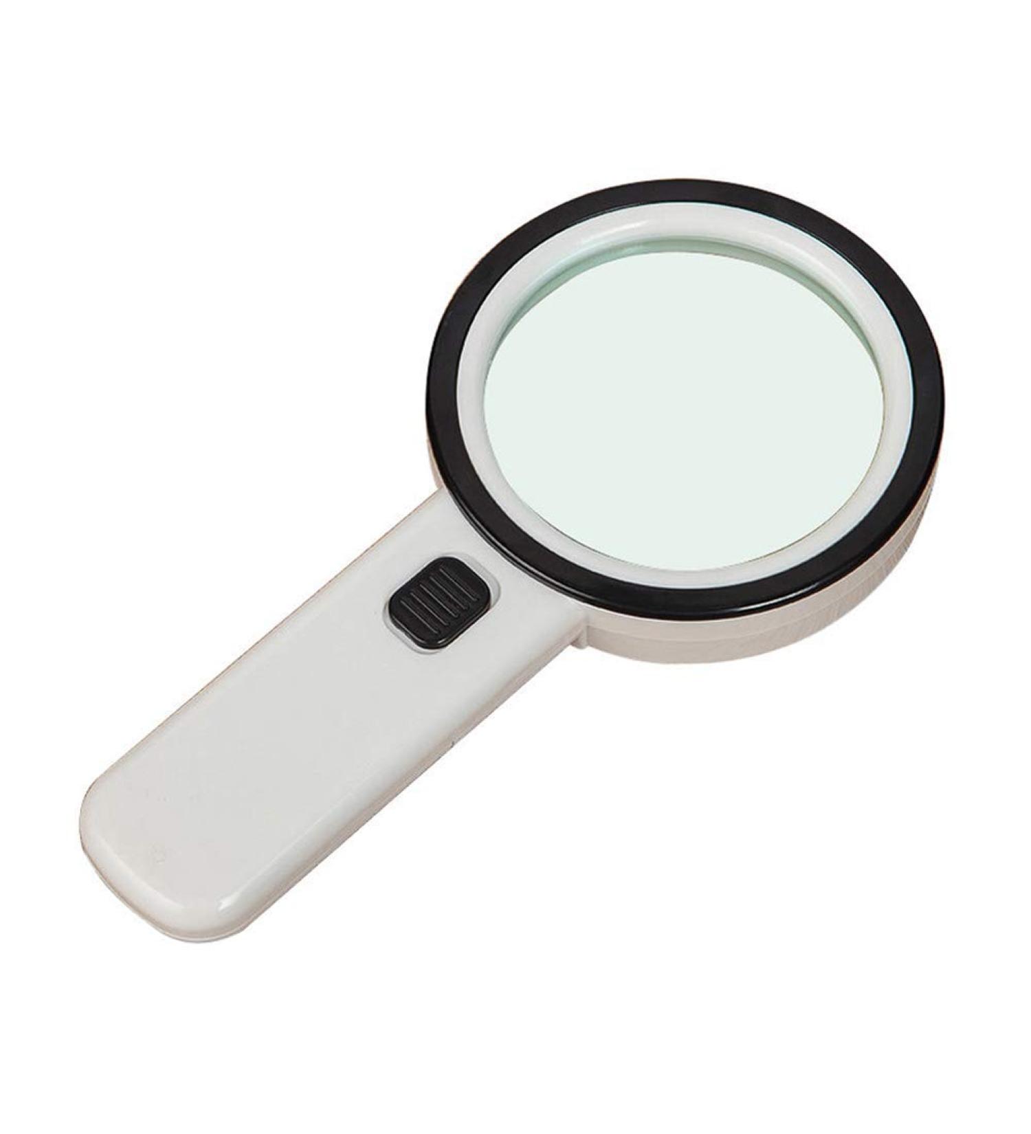 20x Handheld Magnifying Glass 12 Led Light Reading Magnifier and Uv Light 4inches Illuminated Magnifier- for Reading Inspection Exploring Hobbies and More-White Made in China - Buy Online on GoSupps.com