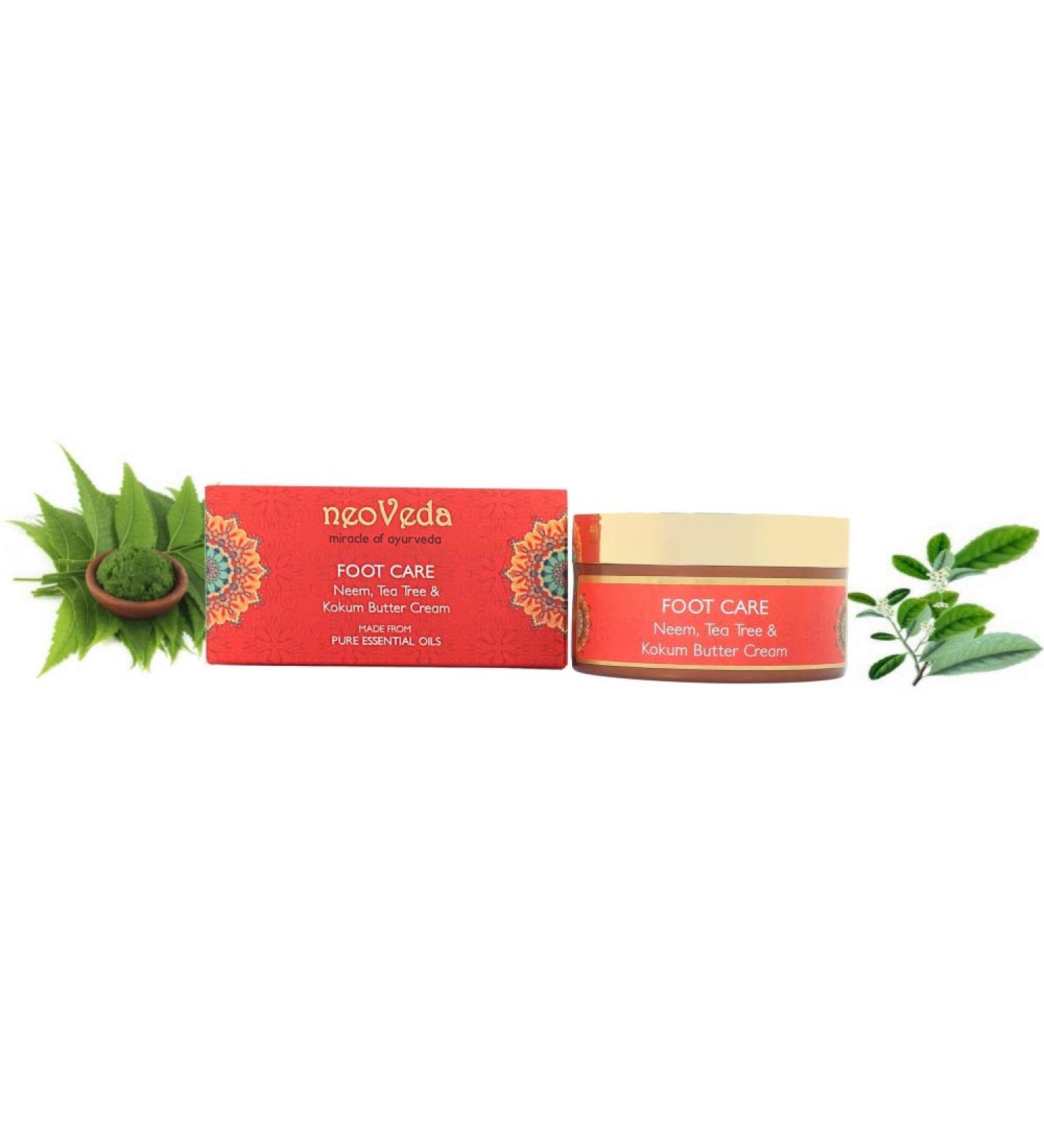 Buy Foot Care Neem Tea Tree & Kokum Butter Cream (100 ML) - Nourishing Foot Cream for Dry Skin | International Shipping Available - Buy Online on GoSupps.com
