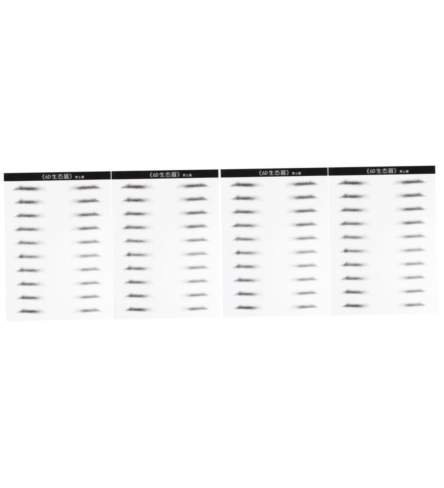 Housoutil 4 Sheets Pairs Adhesive Eyebrow Template Eyebrowsb Simulation Eyebrow 3d Artificial Eyebrow Stickers - Buy Online on GoSupps.com