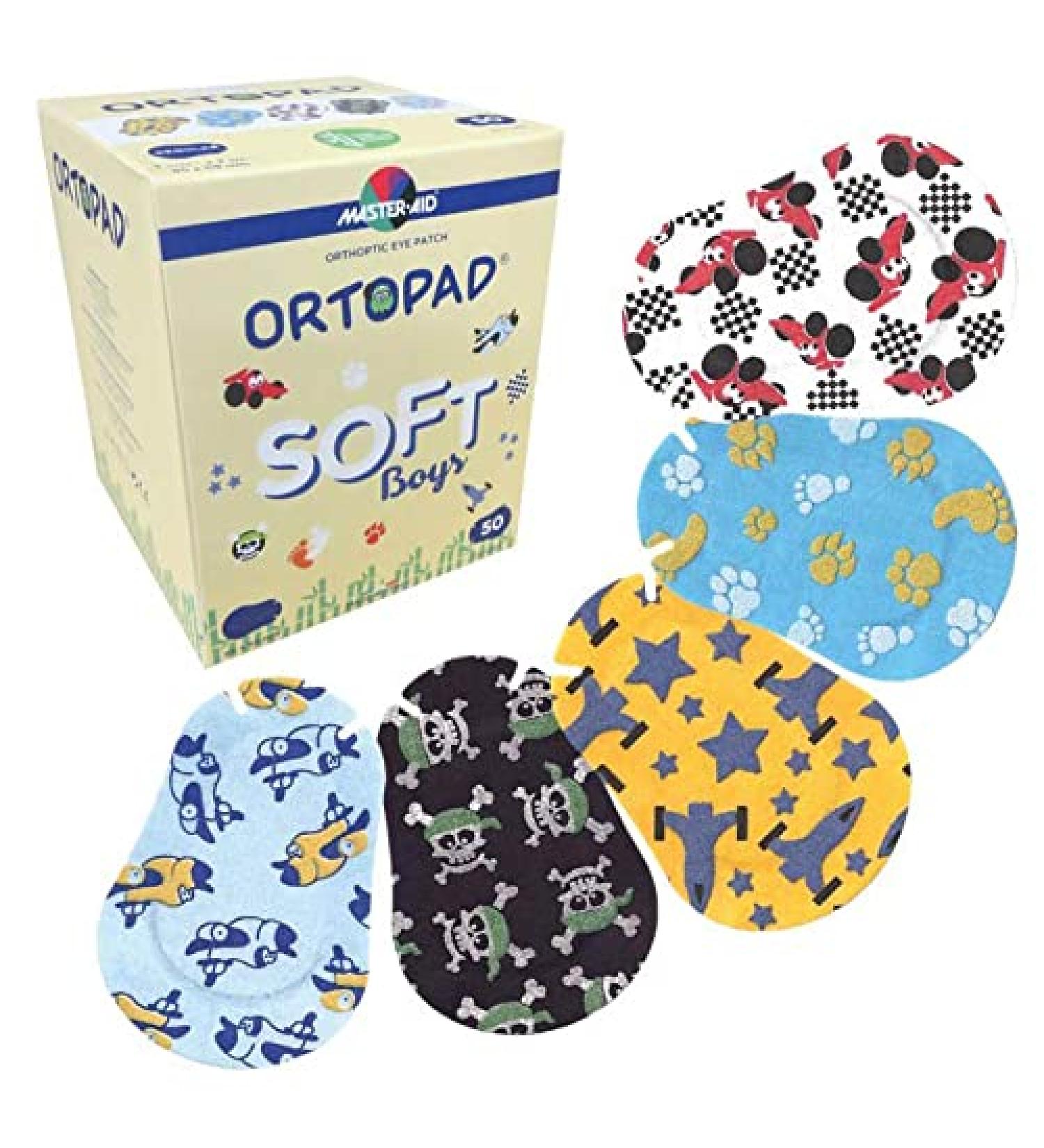 Ortopad Soft Bamboo Boys Eye Patches 50/Box - Regular Size 4+ yrs - Textured Accents - Buy Online on GoSupps.com