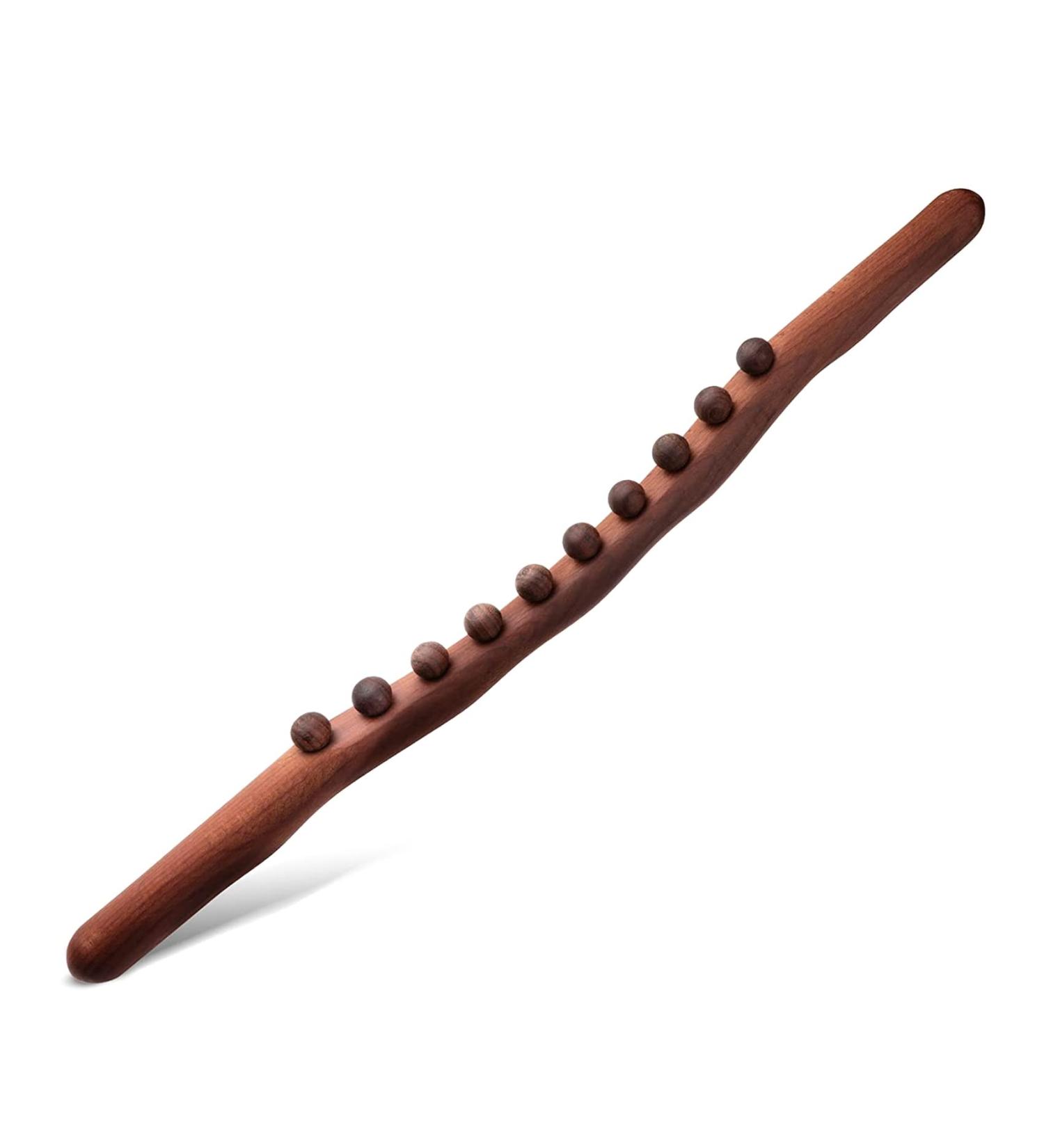 Buy Aflytep 10 Beads Guasha Scraping Stick - Wooden Massage Tool for Neck Back Abdomen & Anticellulite Leg Shaping - International Shipping Available - Buy Online on GoSupps.com