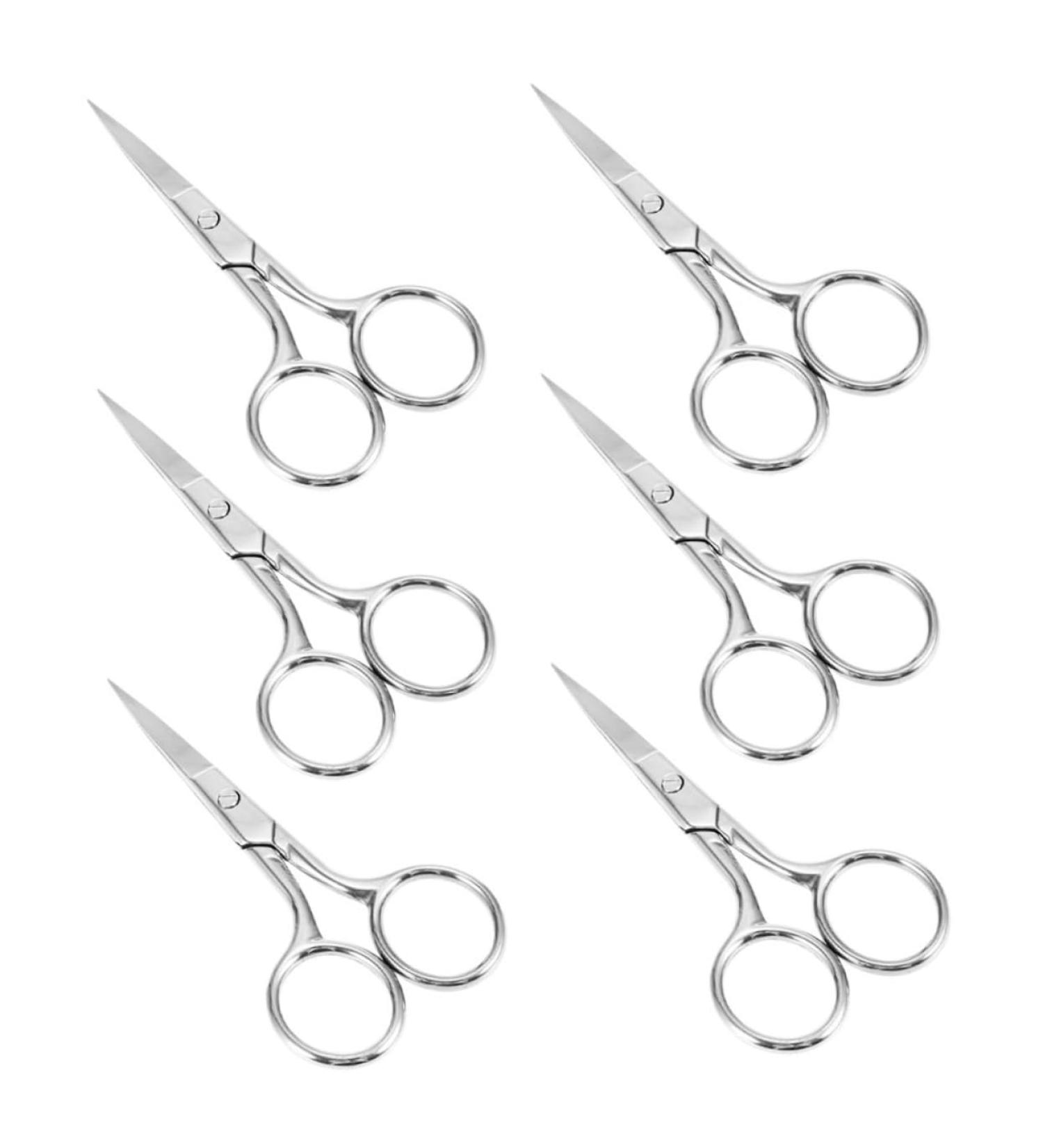 FRCOLOR 6 Pcs Stainless Steel Eyelash Trimmer - Portable Professional Facial Hair Grooming Tool for Precision Styling - Buy Online on GoSupps.com