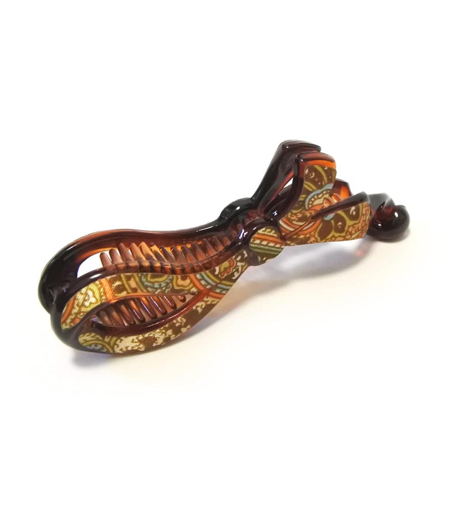 Meilliwish Noble Banana Hair Clip for Women - Brown | Elegant Wedding Accessory (H87) - Buy Online on GoSupps.com