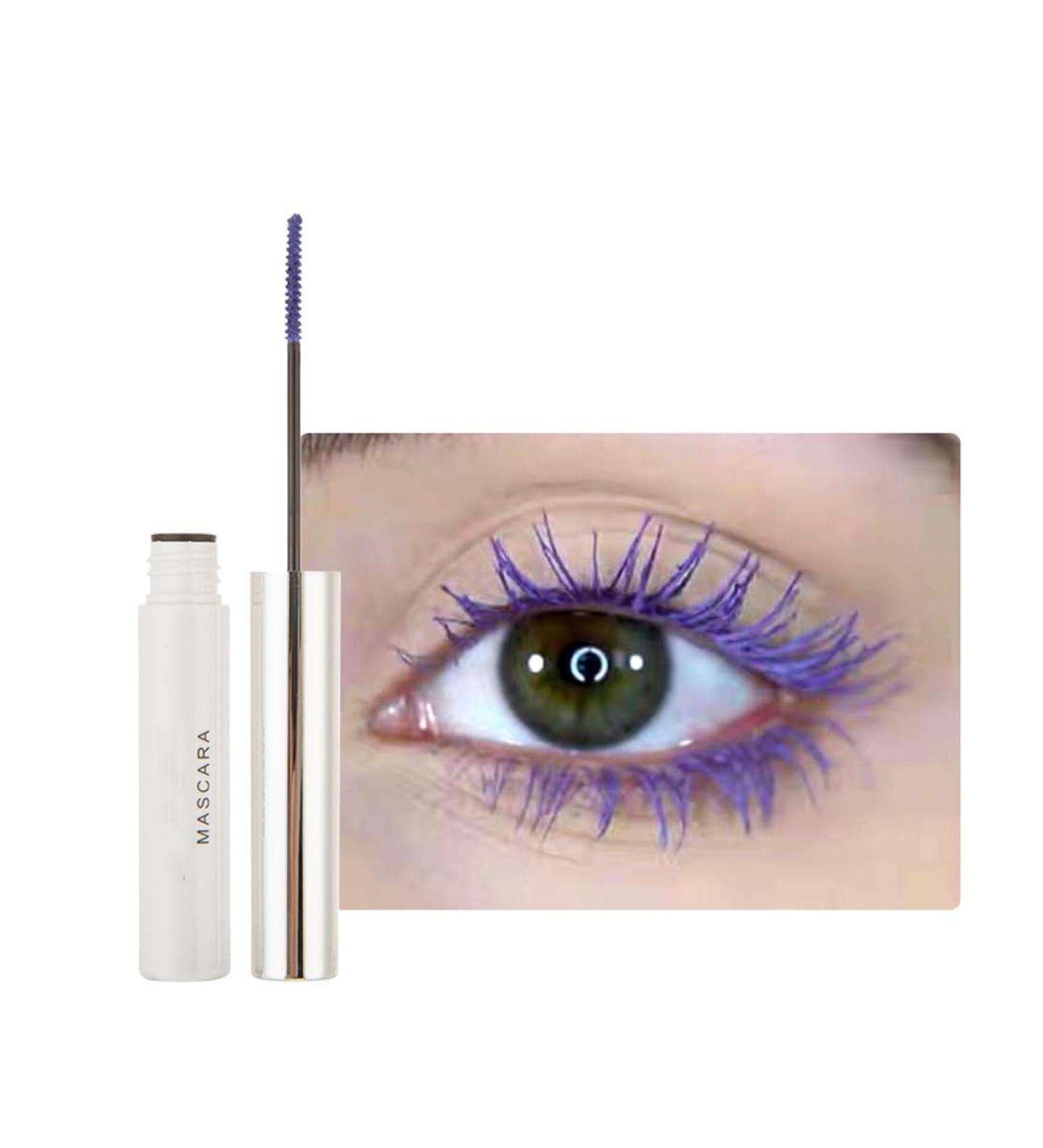 HADAVAKA 2pcs Waterproof Eyelash Primer Colorful Fiber Extra Long Voluminous Mascara Charming Long Lasting Volume Curl Lengthen & Smudge Free Mascara 08 Violet - Buy Online on GoSupps.com