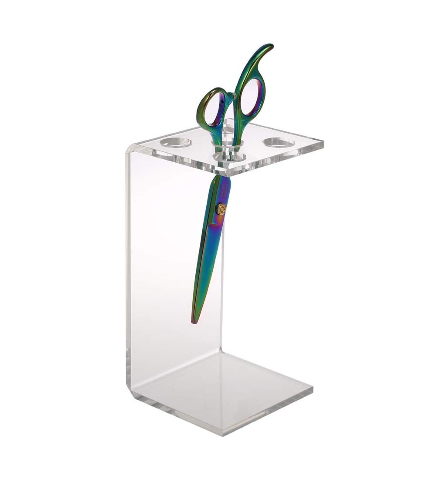Walmeck Professional Hair Scissor Comb Holder Salon Scissor Shear Rack Hairdressing Combs Organizer Acrylic Transparent - Buy Online on GoSupps.com