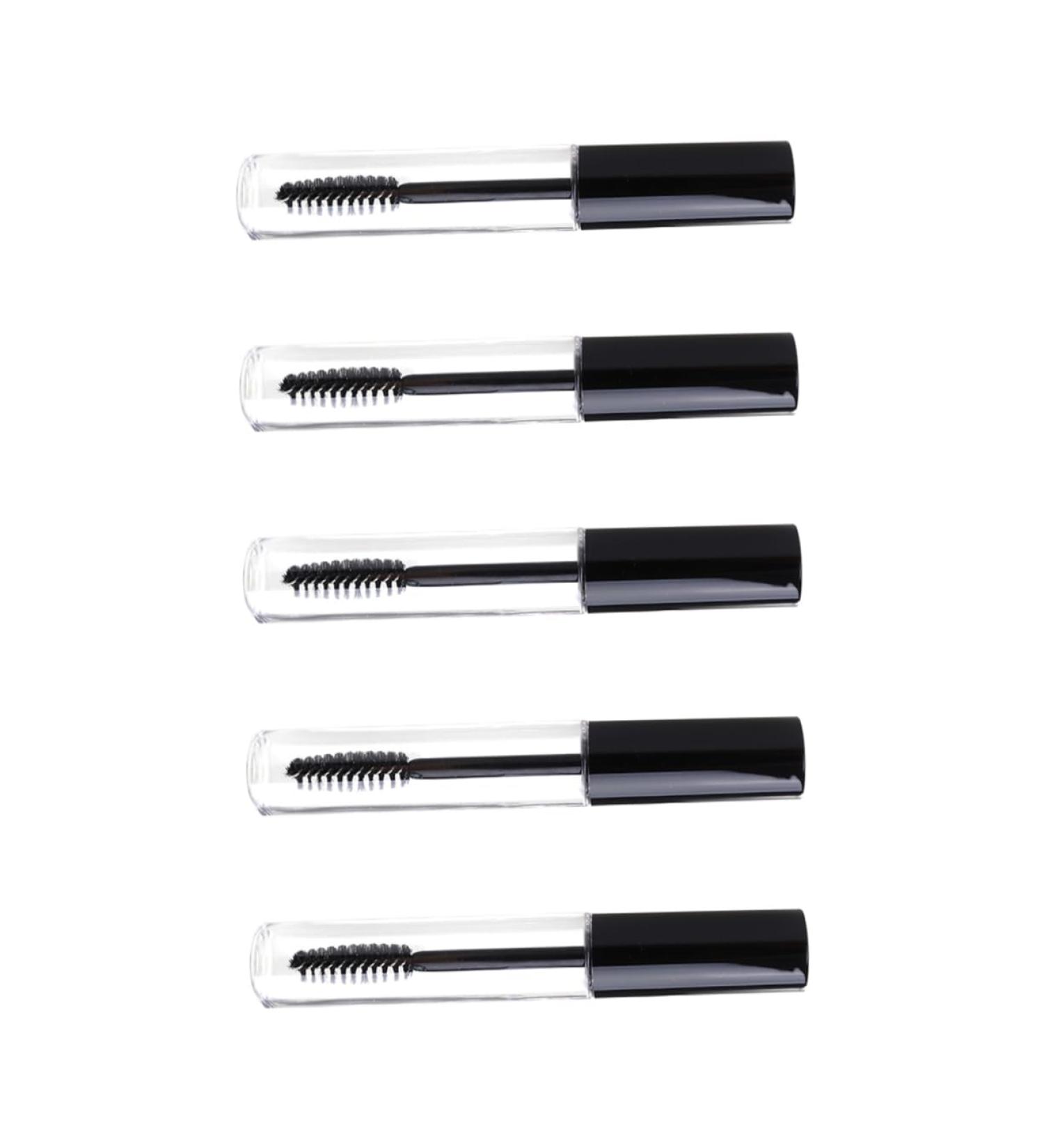 Didiseaon 5pcs Eyelash Cream Bottle Mascara Tubes with Wands Empty Glass Empty Tube Makeup Brushes DIY Round 1 g (Pack of 1) Black - Buy Online on GoSupps.com