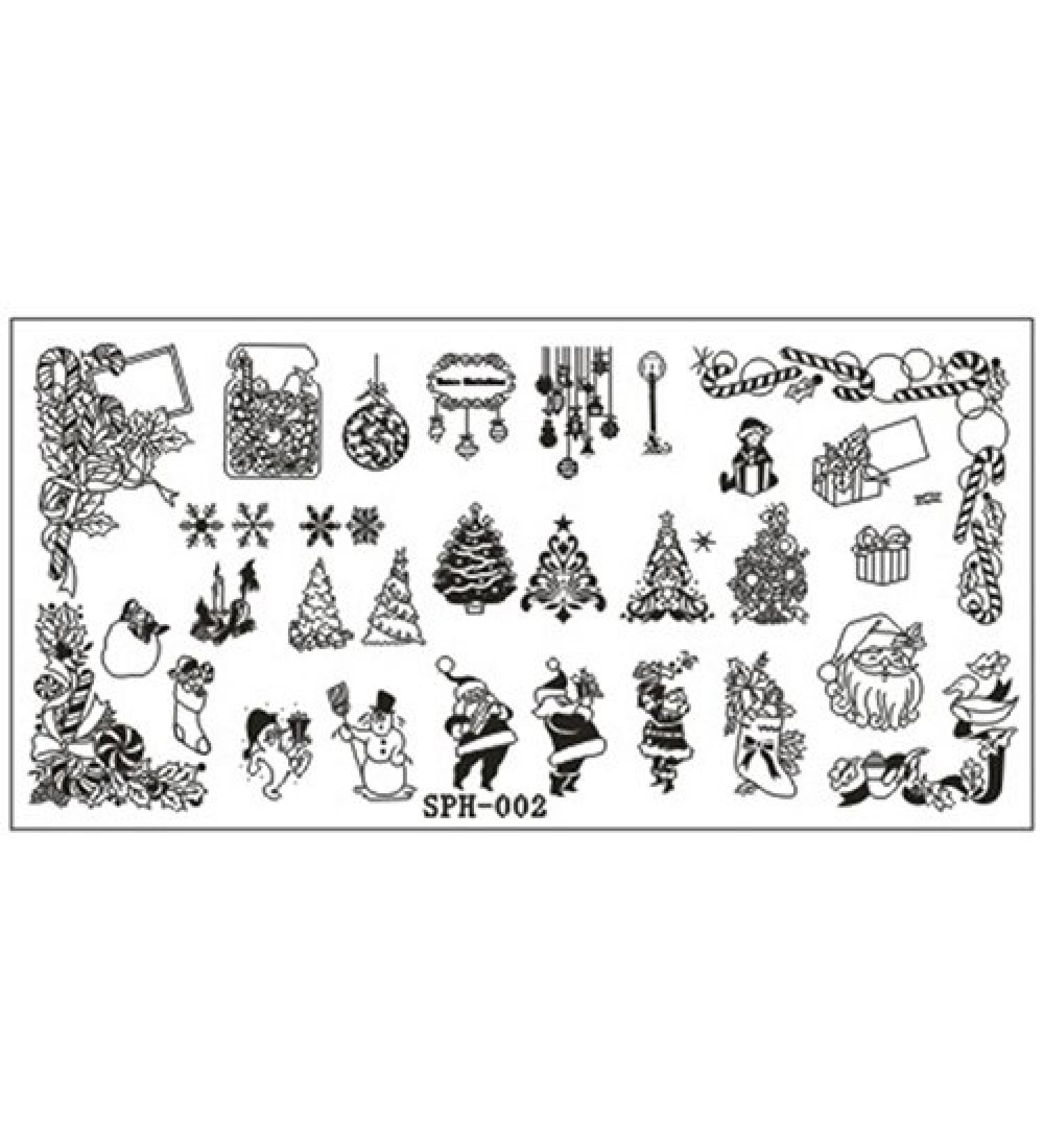 Christmas Pattern DIY Nail Art Image Stamp Stamping Plate Manicure Template
