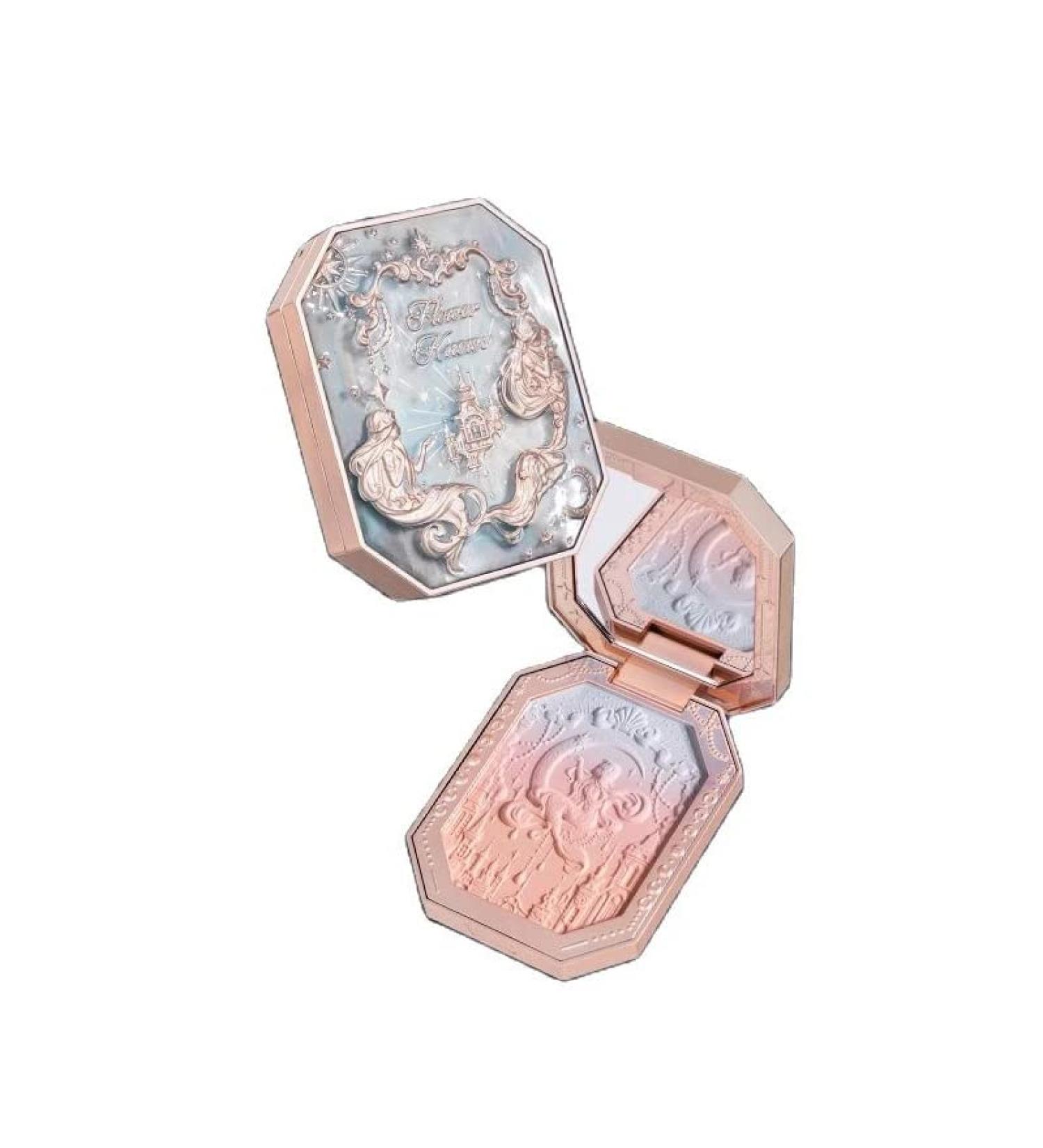 CLLOOM Huazhixiao Moonlight Mermaid Blush Palette - Tri-Color Gradient Contour & Highlighter (#02) - Buy Online on GoSupps.com