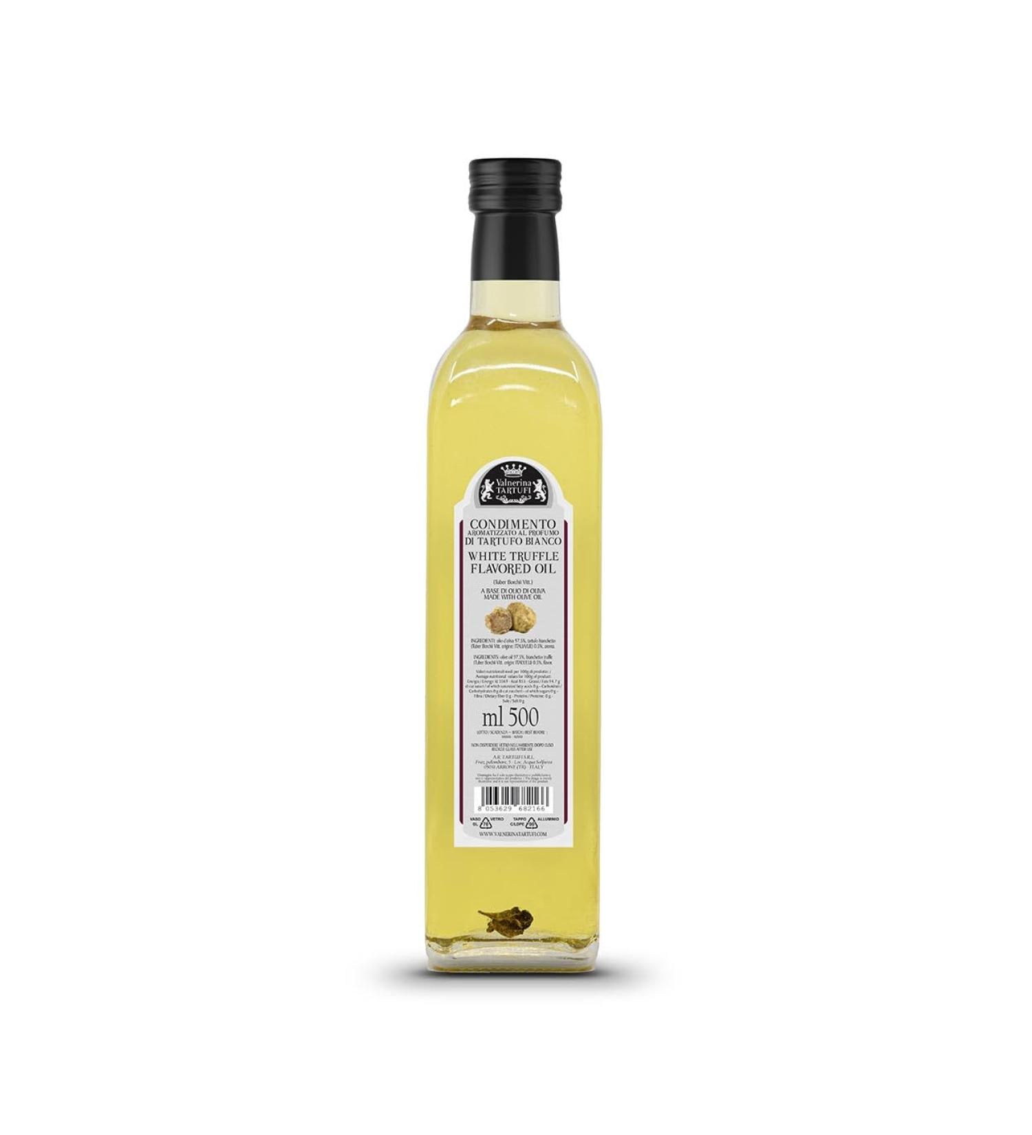 Valnerina Tartufi White Truffle Oil 500ml | White Truffle Flavored Olive Oil | Truffle Flavored Seasoning | Bottle 500 ml. - Buy Online on GoSupps.com