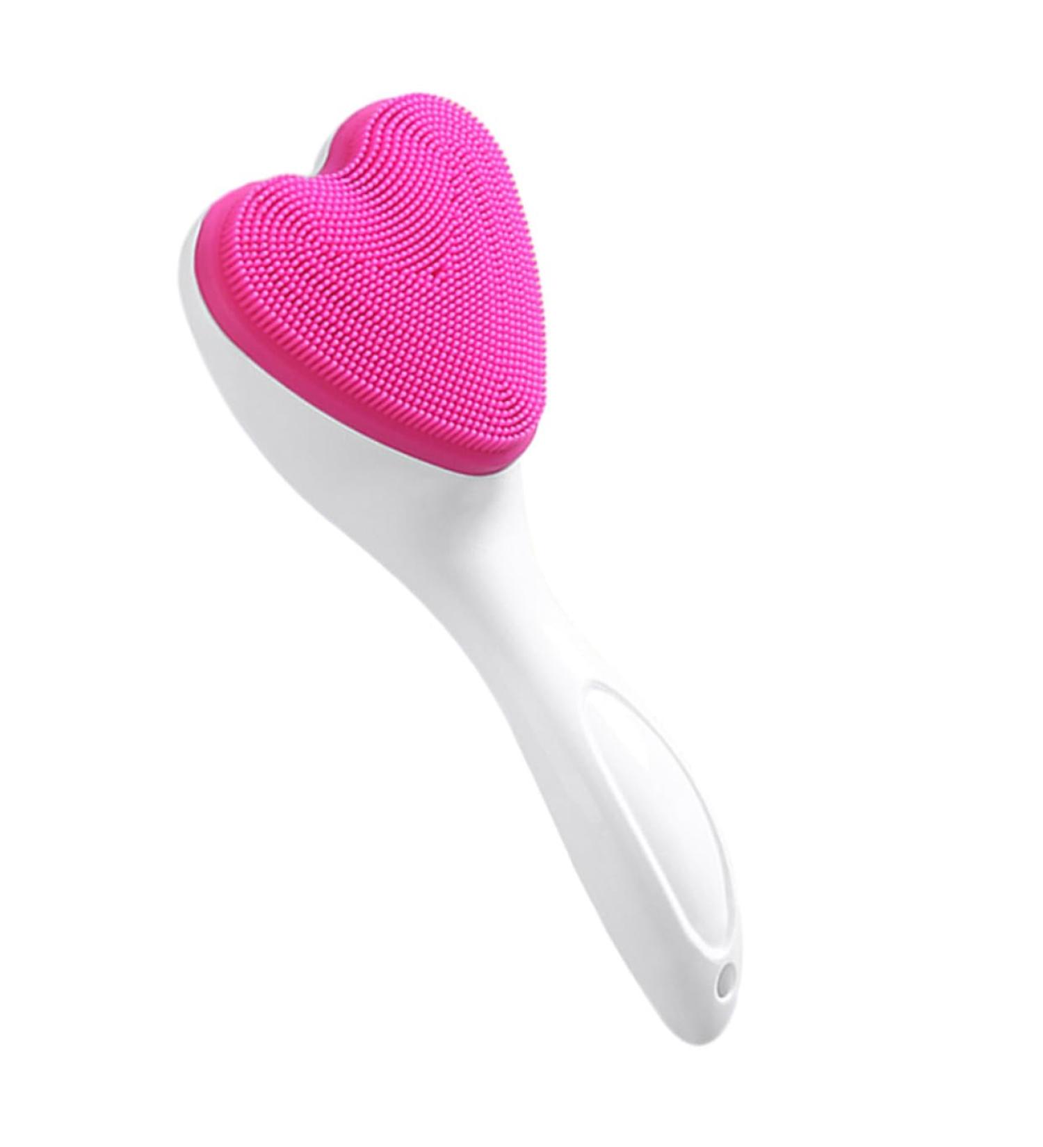  FRCOLOR FRCOLOR Love Cleansing Brush Women's Facial Cleansing Brush Exfoliating Facial Massage Brush Heart-Shaped Facial Scrubber Silica Gel Face Scrubber - Buy Online on GoSupps.com