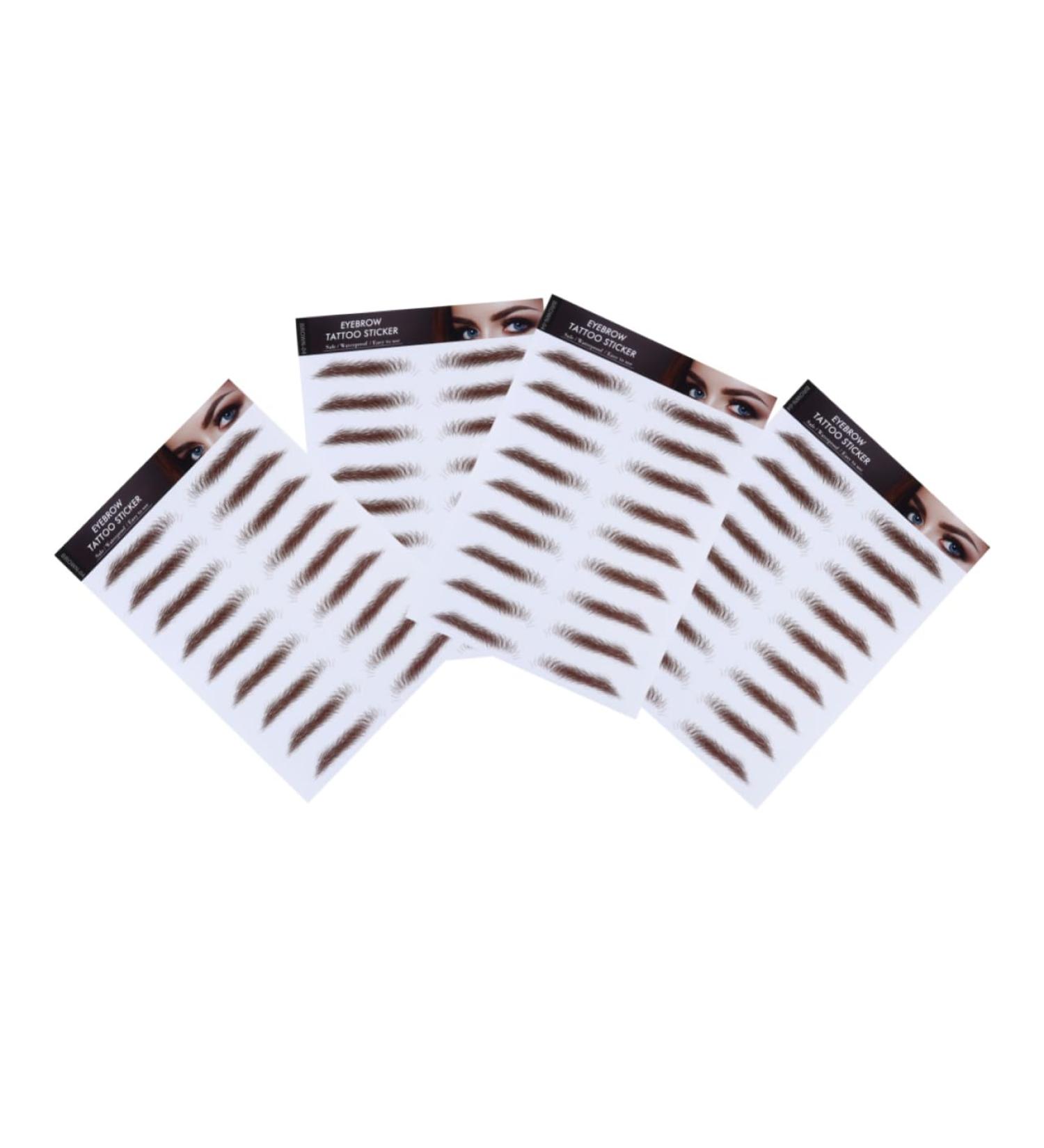 WOONEKY 4pcs Eyebrow Stickers Brow Shaper False Earth Tones 6 Transfer Paper with Soy Ink Mold - Buy Online on GoSupps.com