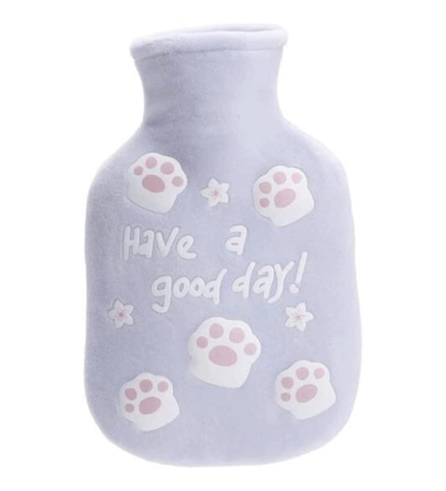 Tianyia 350ml Hot Water Bottle - Cute Cat Heat Pack with Washable Plush Cover | Portable & Reusable Winter Essential - Buy Online on GoSupps.com