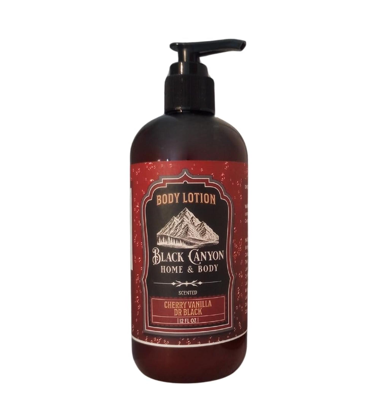Black Canyon Cherry Vanilla Dr Black Scented Body Lotion with Lanolin and Jojoba Oil 12 Oz - Buy Online on GoSupps.com