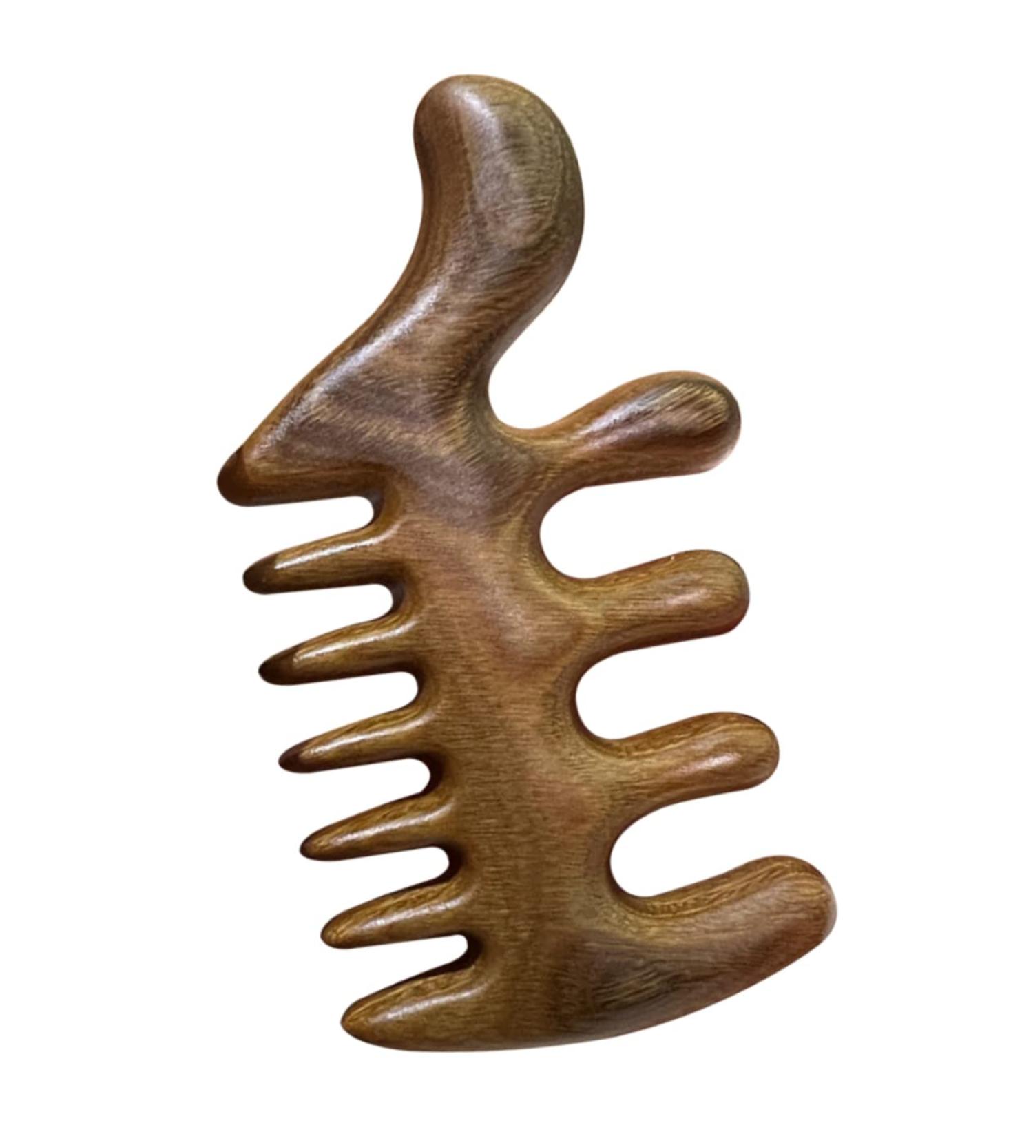 Buy Mikinona B trzahn Scalp Massage Comb - Wooden Ridge for Curly Hair - Body Massage & Styling for Men & Women - International Shipping Available - Buy Online on GoSupps.com