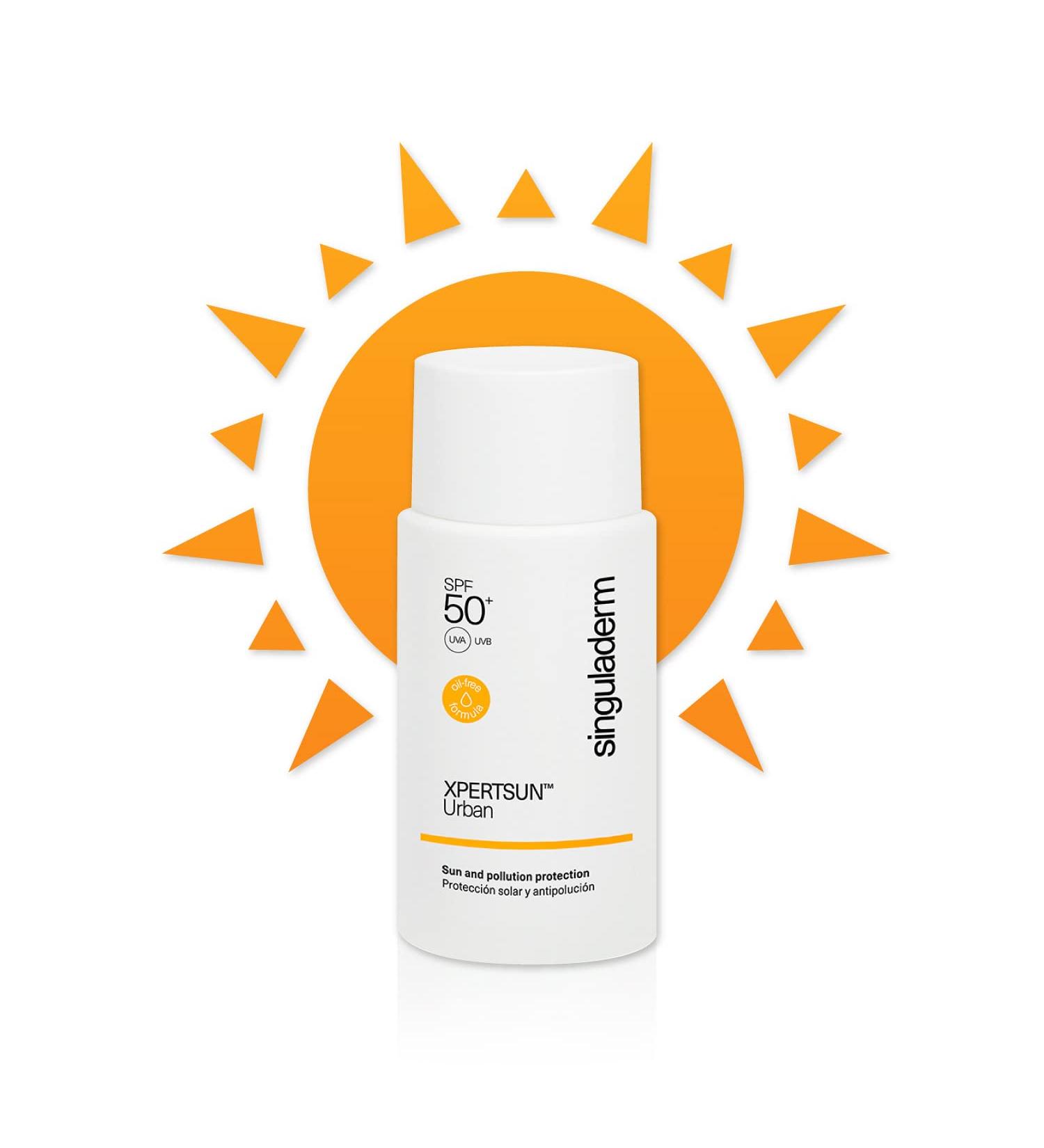 Singuladerm Xpertsun Urban Face Sunscreen SPF 50+ | 50ml Waterproof Sun Protection Against Pollution & Dark Spots - Buy Online on GoSupps.com