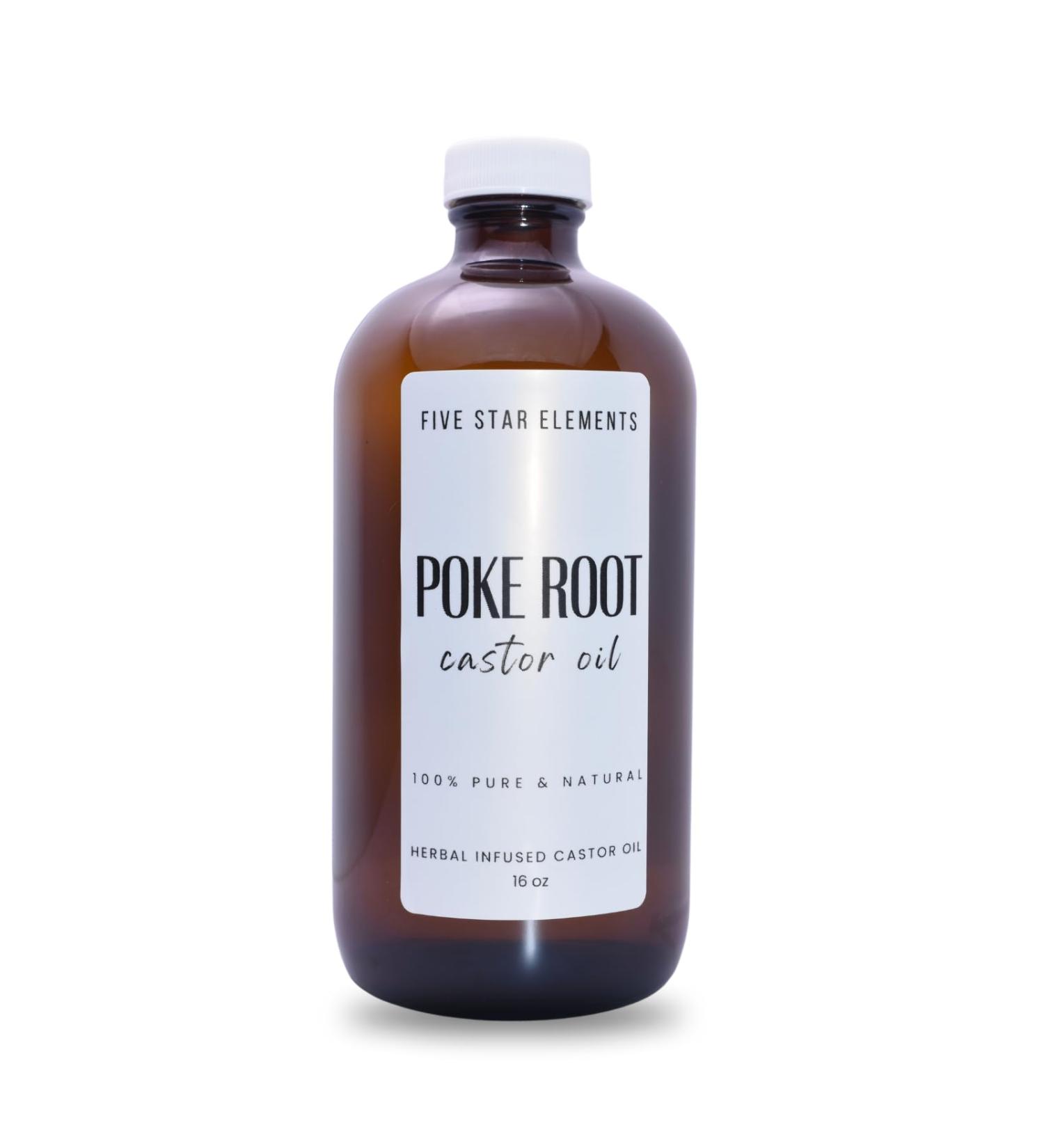 Five Star Elements Poke Root Castor Oil 16 Ounce REFILL - Buy Online on GoSupps.com