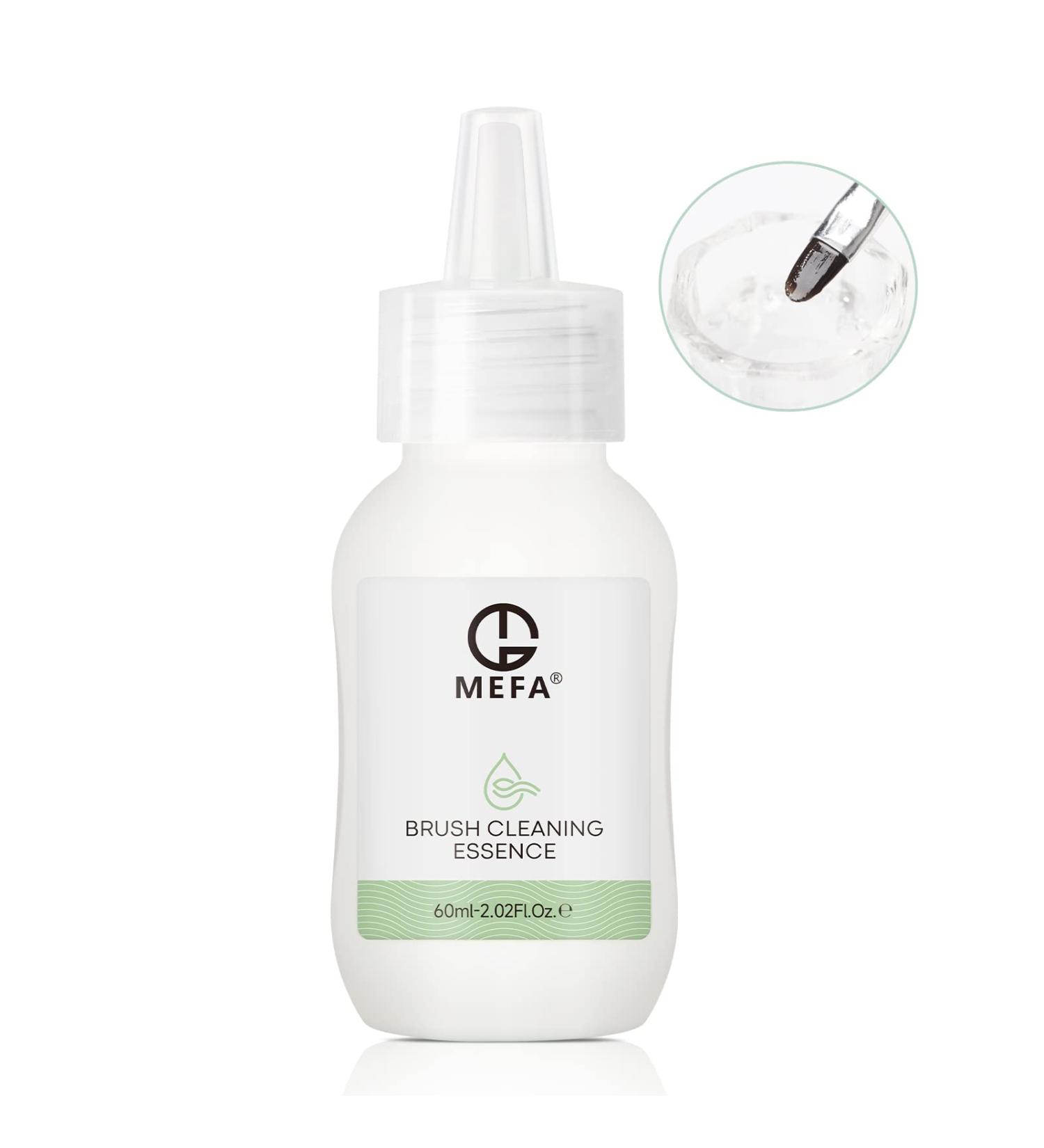 MEFA Nail Brush Cleaner 60ml - Quick-Clean Acrylic Nail Art Brushes Restorer - Preserves and Conditions for Gel Polish and Manicures - Buy Online on GoSupps.com