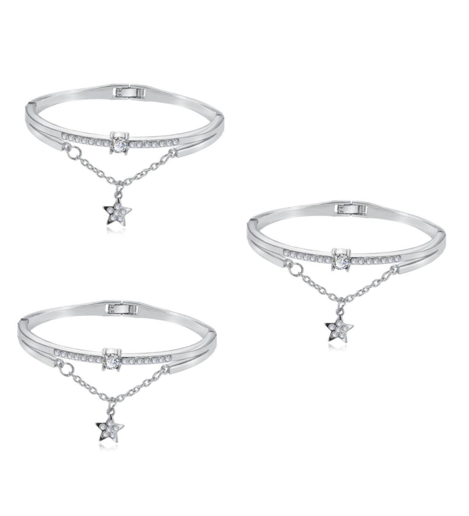 FOMIYES 3pcs Star Women Bracelet Womens Bracelets Star Bracelet Cuff Bracelet Star Hand Jewelry Bracelet for Women Sun and Moon Bracelet Women Bracelets Pendant Miss Diamond - Buy Online on GoSupps.com