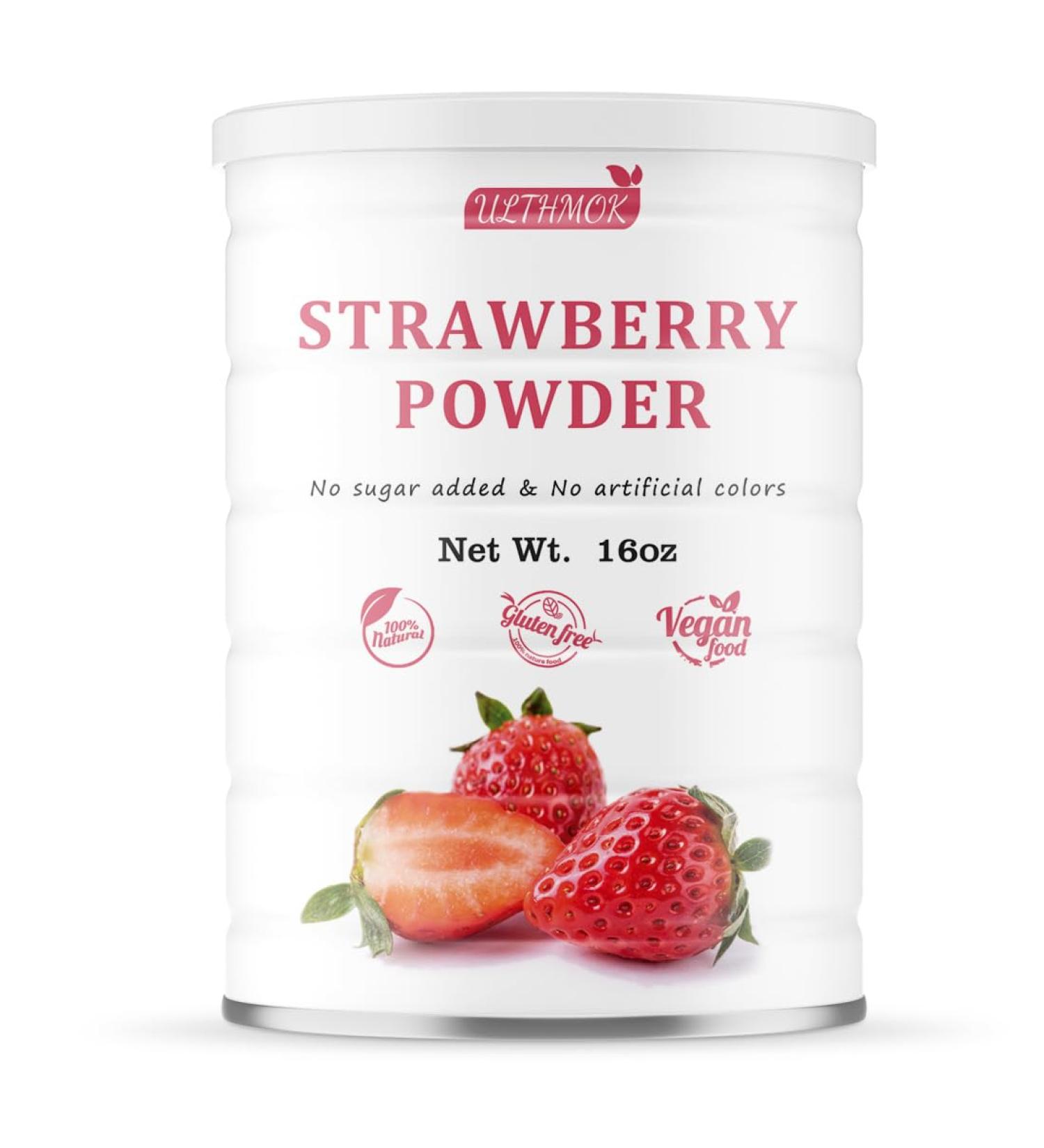 High Quality Dried Strawberry Powder 0.5kg | 100% Natural No Additives | Perfect for Baking | International Shipping Available - Buy Online on GoSupps.com