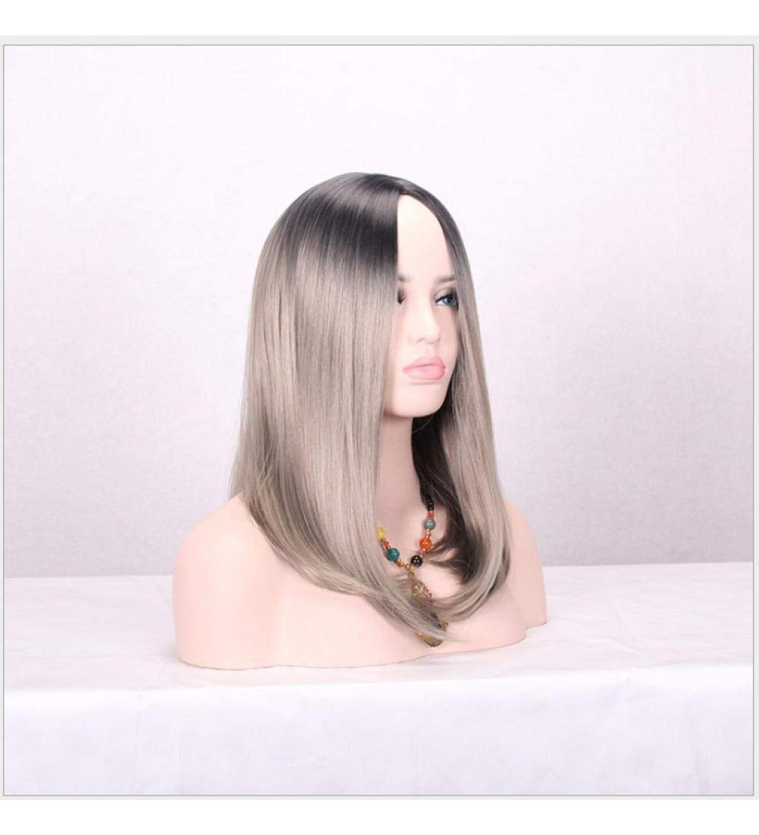 BGHJUE Halloween Wig - Long Light Synthetic Hair Straight Middle Part Blunt Wig for Women - Buy Online on GoSupps.com