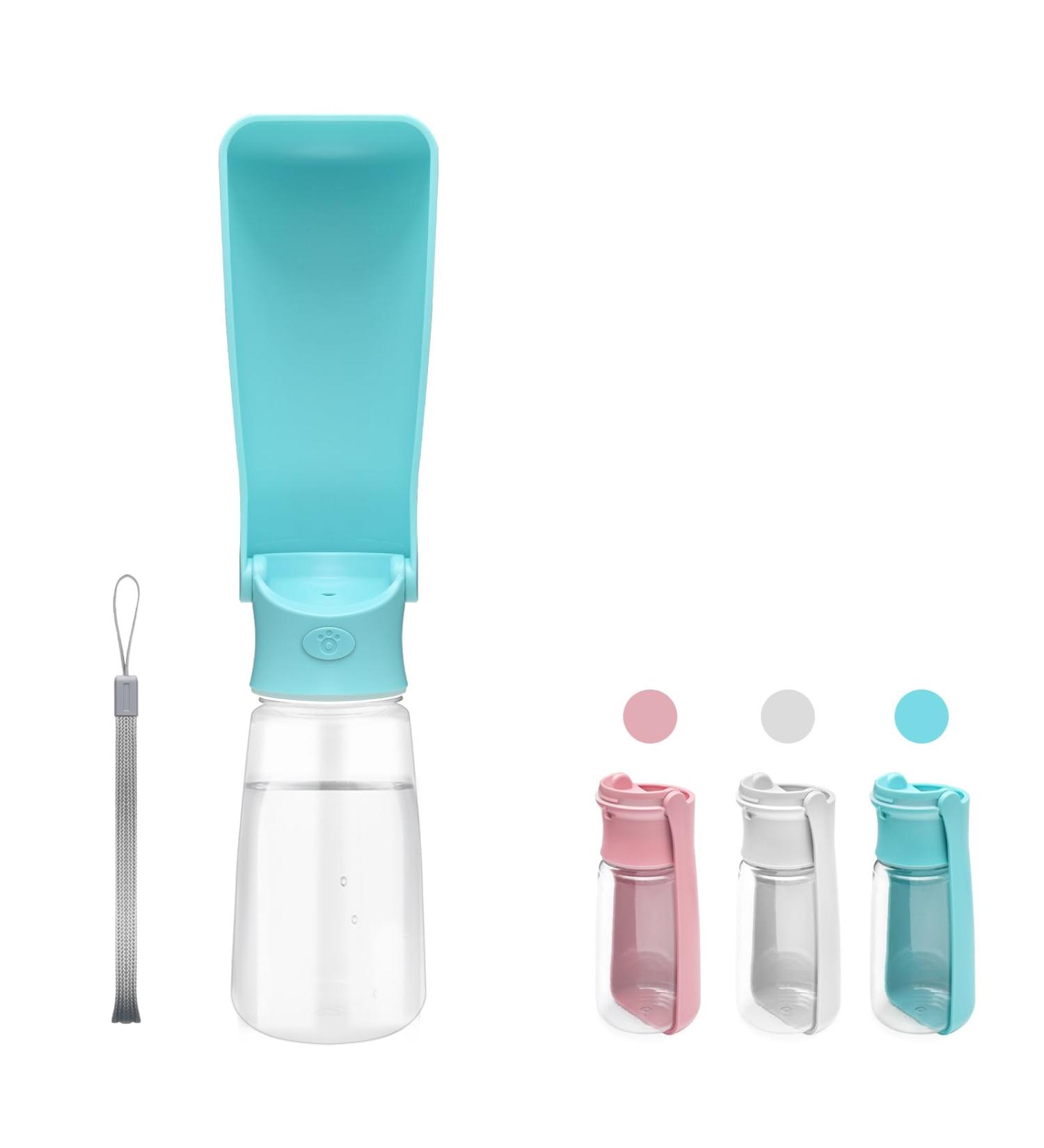 Petcooz 550ml Dog Drinking Bottle - Portable Foldable Water Bowl for Travel | Perfect for Walks & Outdoor Adventures - Blue - Buy Online on GoSupps.com