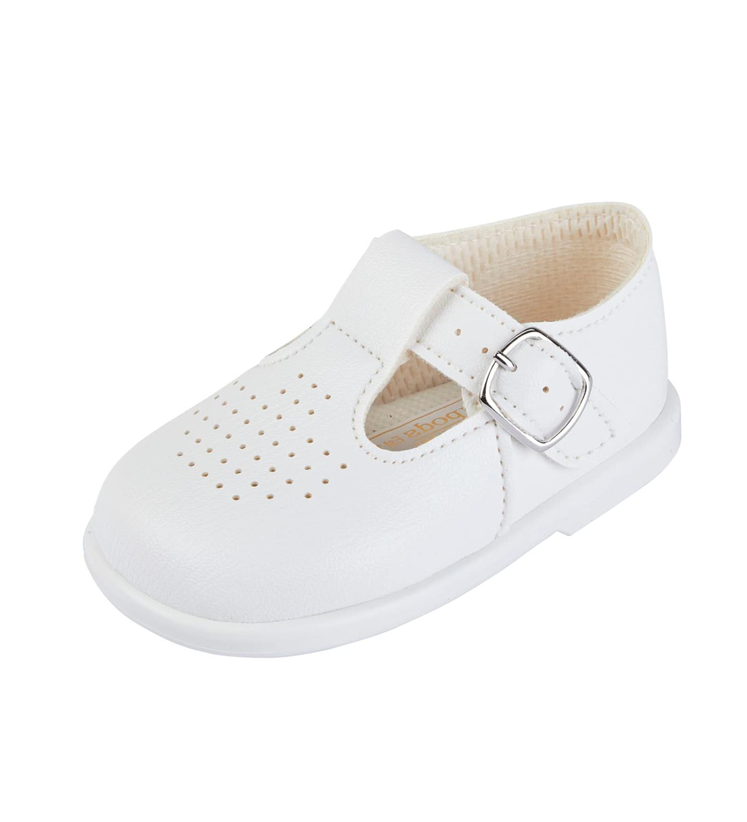 Baypods Toddler Shoes - Hard Sole First Walking Shoes for Baby Boys & Girls, Anti-Slip Sole, 5 UK Child Size, White - Buy Online on GoSupps.com