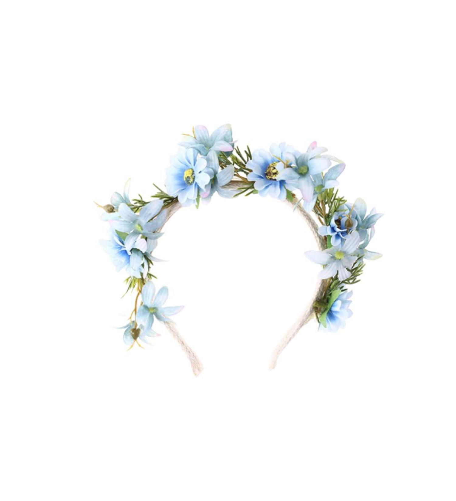 Minkissy Floral Headband for Women & Girls - Elegant Flower Crown for Weddings Christmas & Festivals in Red & Blue - Buy Online on GoSupps.com