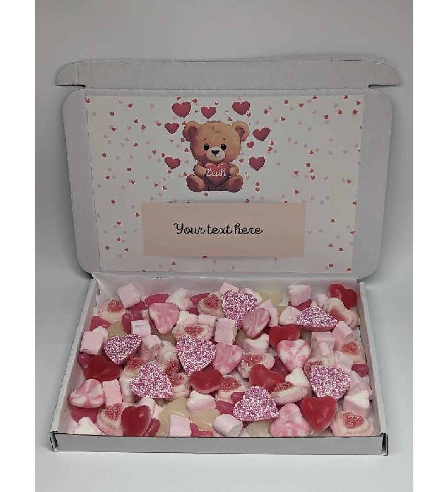 Valentines Day personalised sweet box | Valentines kids sweet box | Valentines teddy sweet box | Personalised valentines sweets|