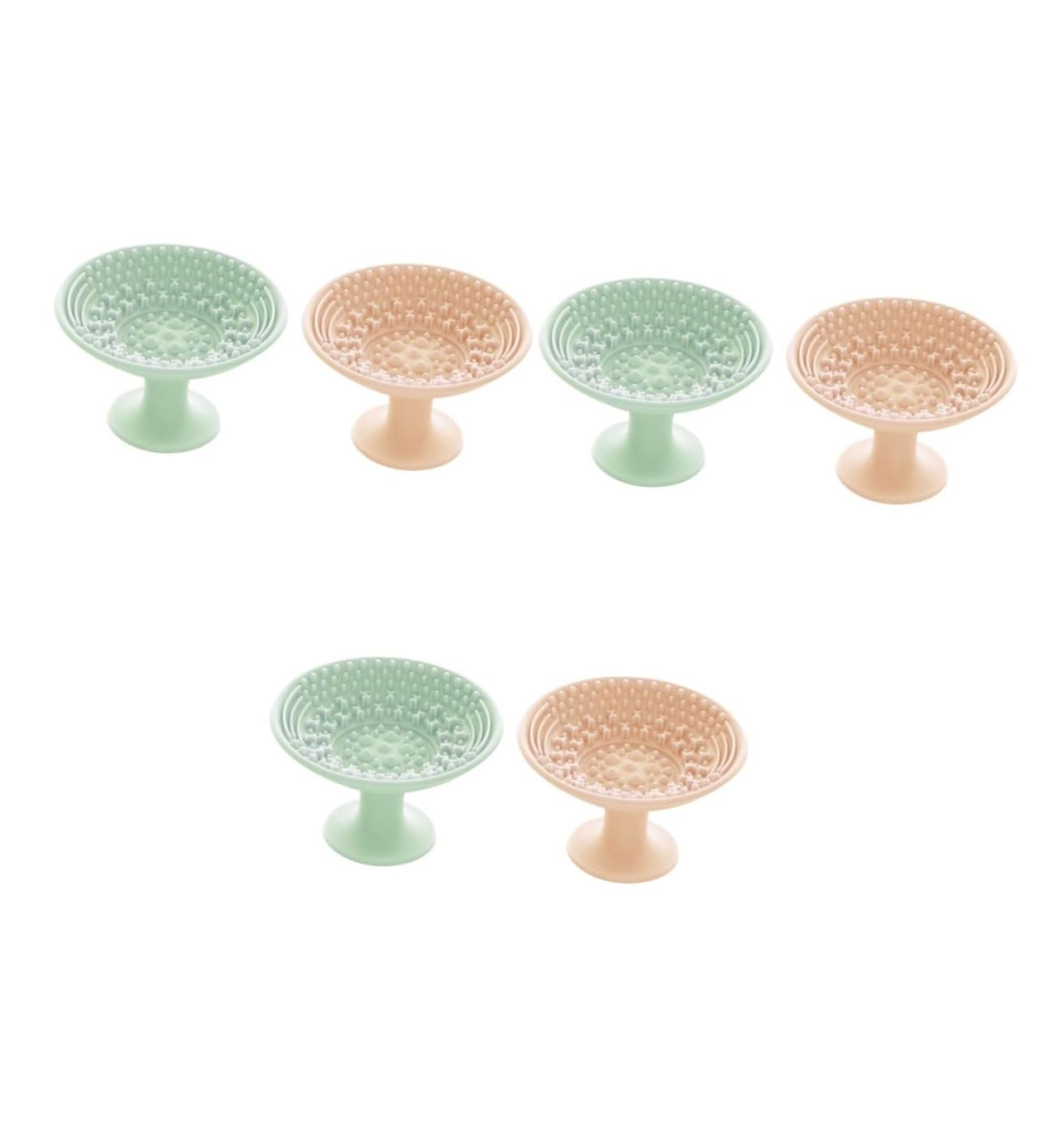 FRCOLOR 6 Pcs Silicone Makeup Brush Scrub Pad - Portable Cleaning Tool for Beauty Applicators & Brushes - Buy Online on GoSupps.com
