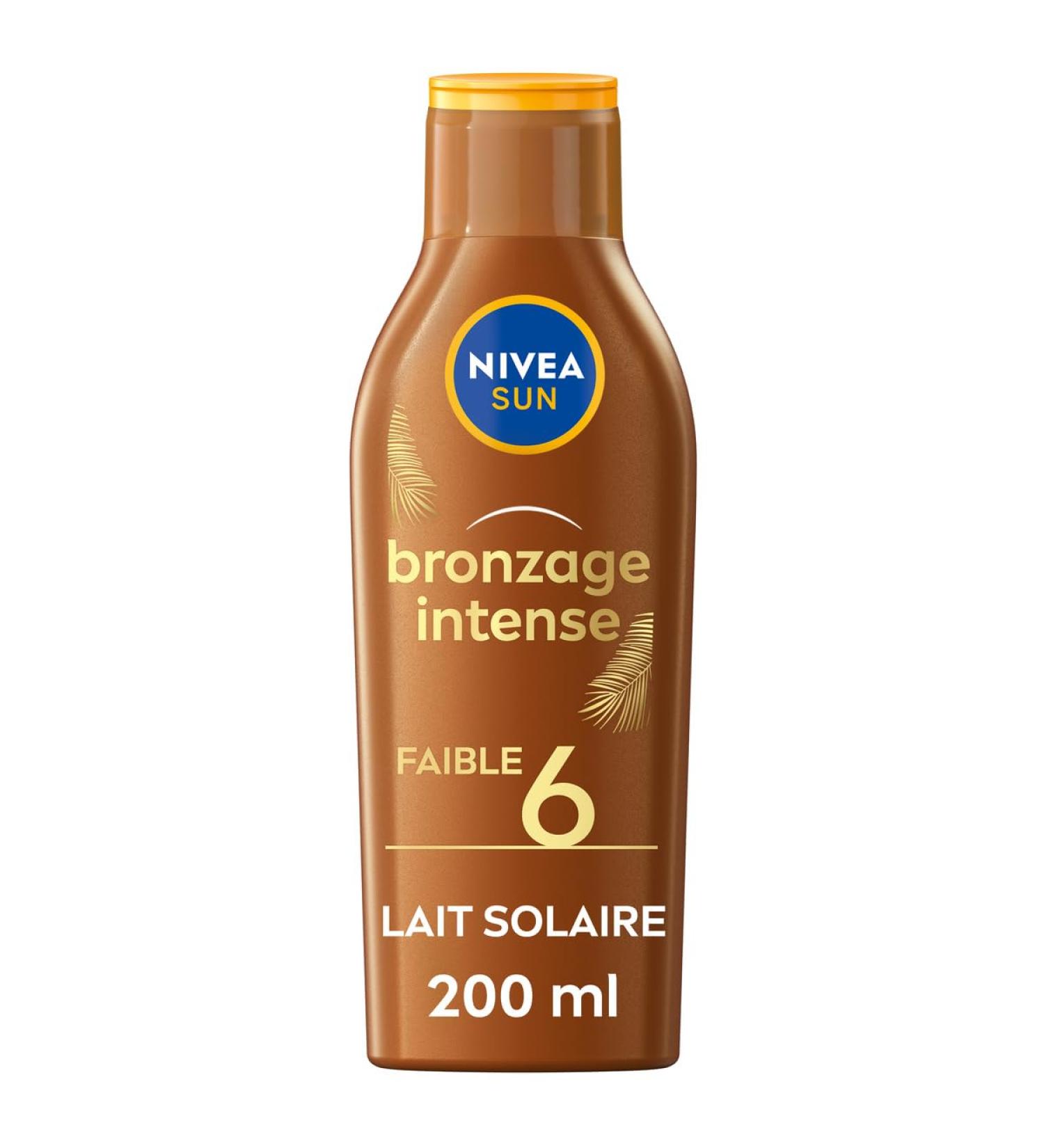 NIVEA SUN Bronzage Intense Tanning Activating Milk SPF6 (1 x 200 ml) Water Resistant Sun Protection Light and Non-Greasy Formula Sunscreen - Buy Online on GoSupps.com