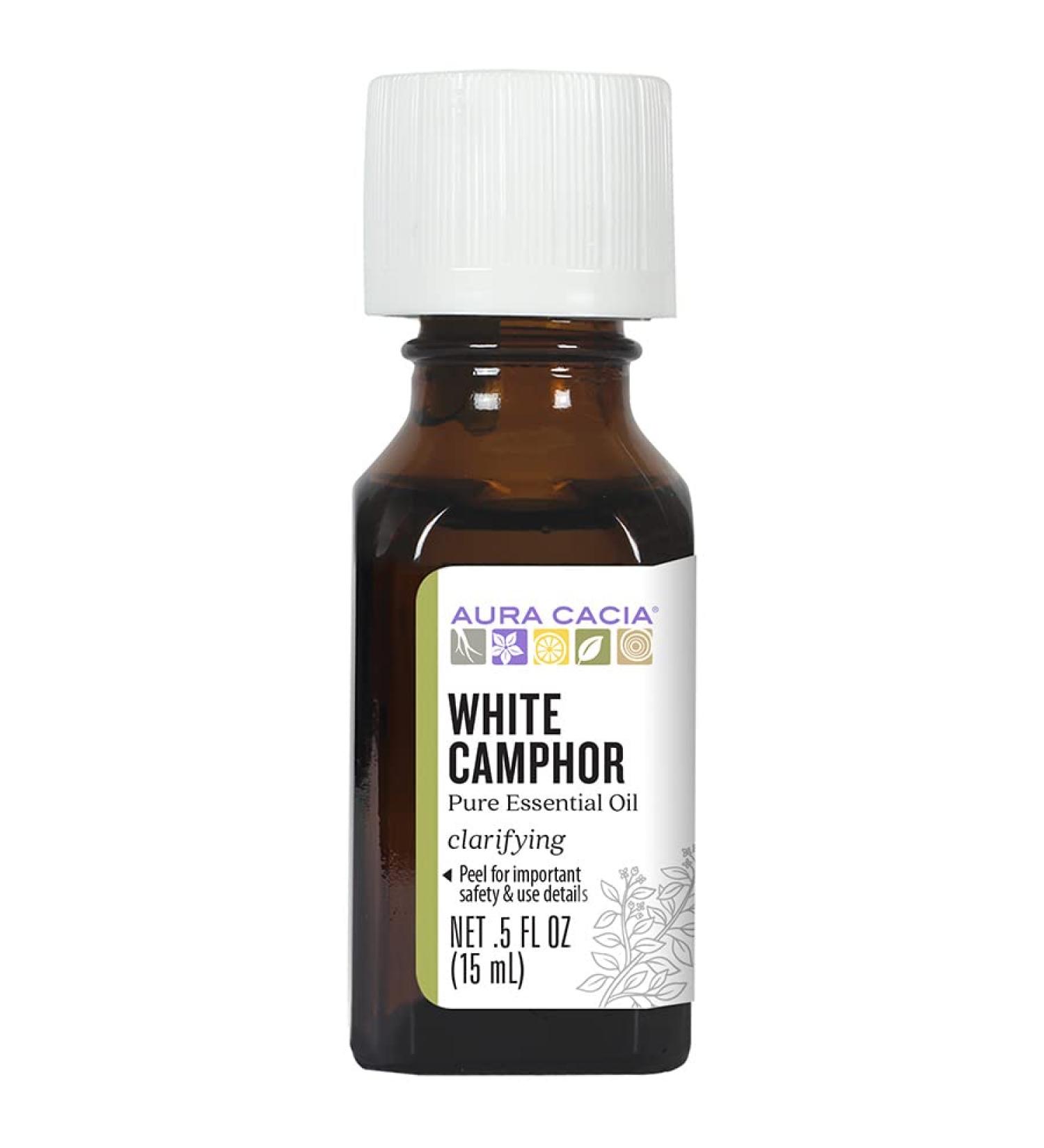 Aura Cacia 100% Pure White Camphor Essential Oil - 0.5 Oz | Clarifying & Natural Aromatherapy - Buy Online on GoSupps.com