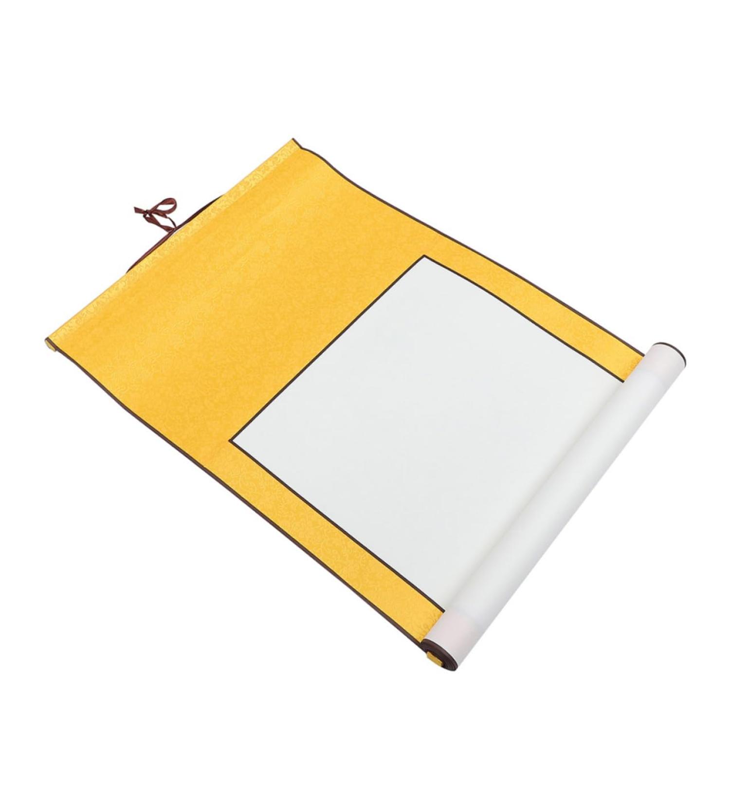 NUOBESTY Blank Rice Paper Scroll Decor Write Supply Sumi Paper Quill Calligraphy Supply Set Four Feet Office Yellow 1.5X40X119CM - Buy Online on GoSupps.com