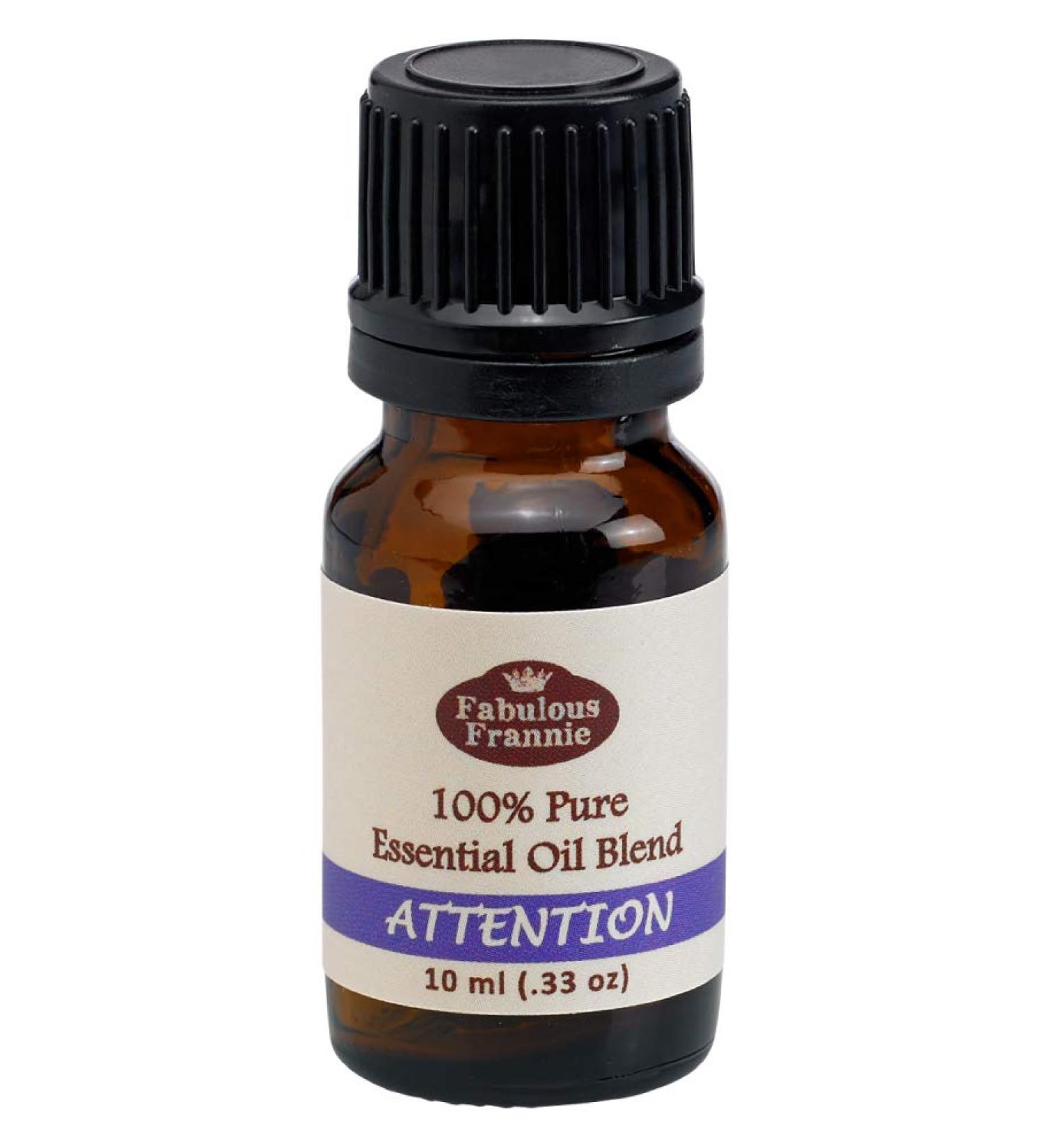 Fabulous Frannie Attention Essential Oil Blend 100% Pure Undiluted Essential Oil Blend of Cedarwood Lavender Orange and Vetiver Essential Oils 10ml