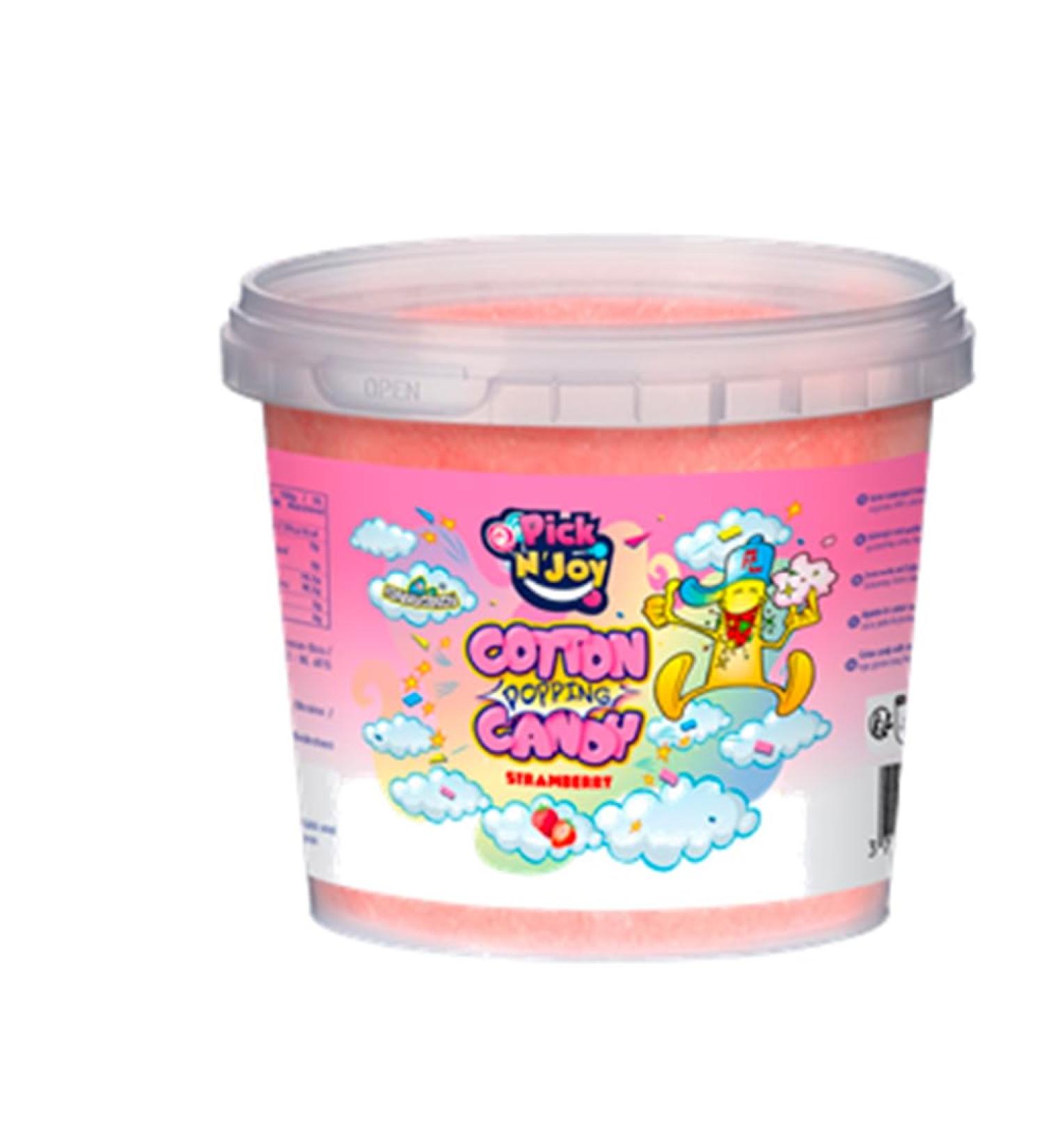 Cotton Dopping Candy Canister - Funnycandy - Strawberry Flavor with Sparkling Sweets - 50g Jar - Buy Online on GoSupps.com
