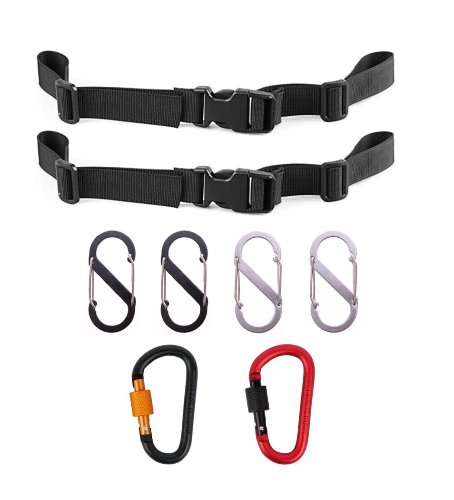 Buy SCTMDA Adjustable Backpack Chest Strap Set - 8 Pieces with S-Shaped Carabiners | International Shipping - Buy Online on GoSupps.com