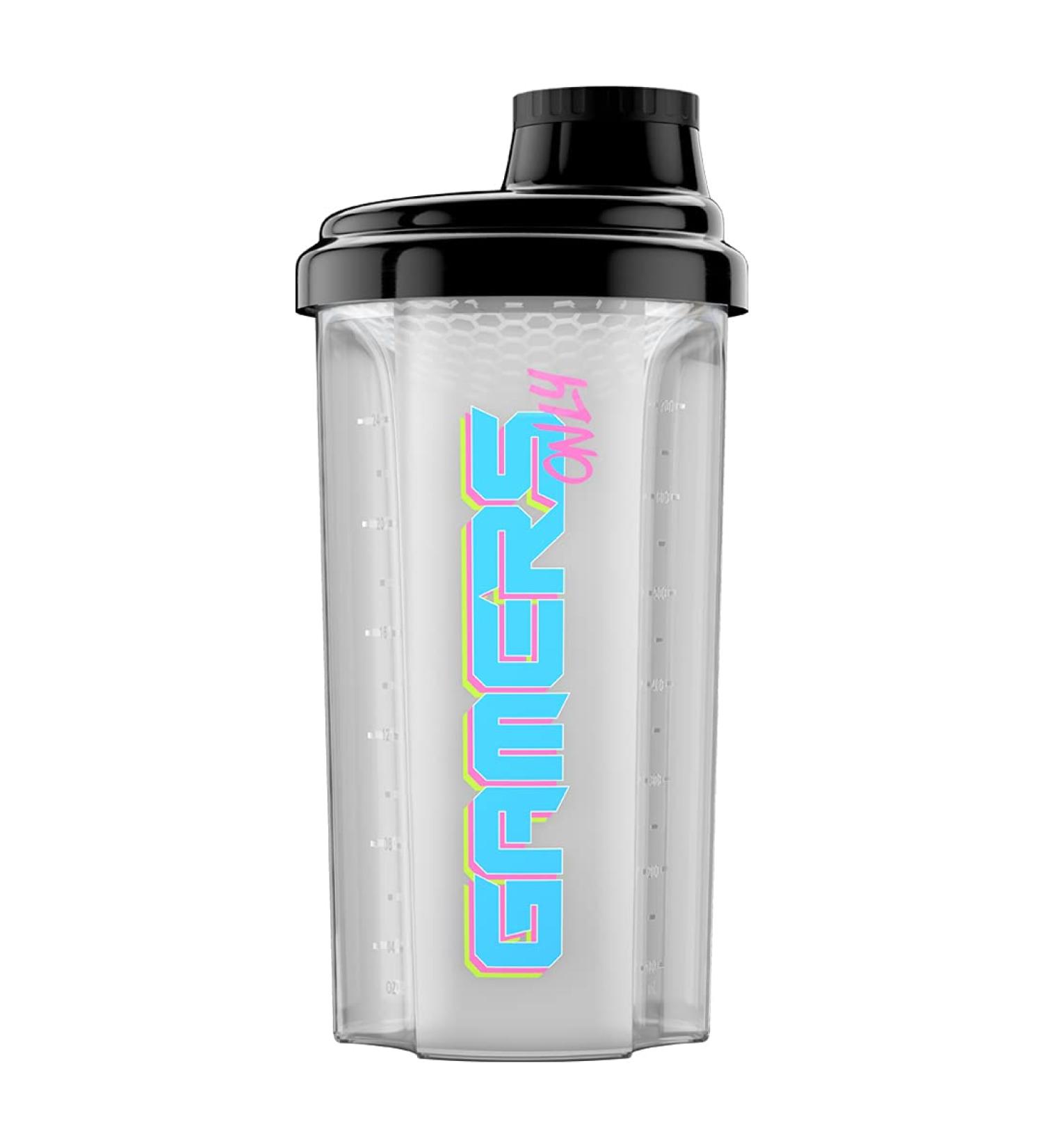 Gamers ONLY Classic Clear XL Shaker - Leak-Proof Dishwasher Safe BPA-Free with Measuring Scale & Sieve - Perfect for International Shipping - Buy Online on GoSupps.com