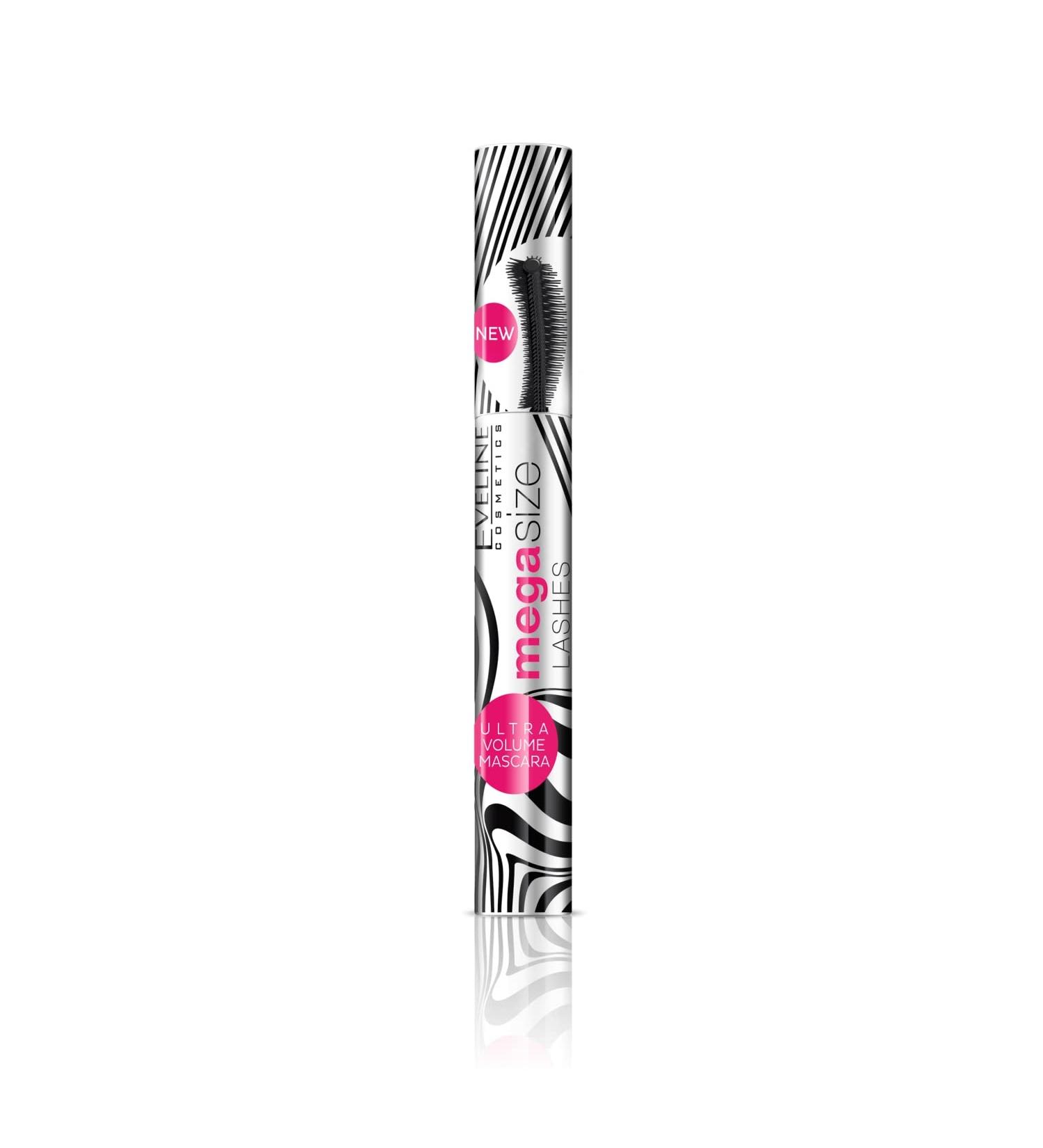 Eveline Cosmetics Mega Size Lashes Mascara - Lengthening & Thickening 10 ml Black | International Shipping Available - Buy Online on GoSupps.com