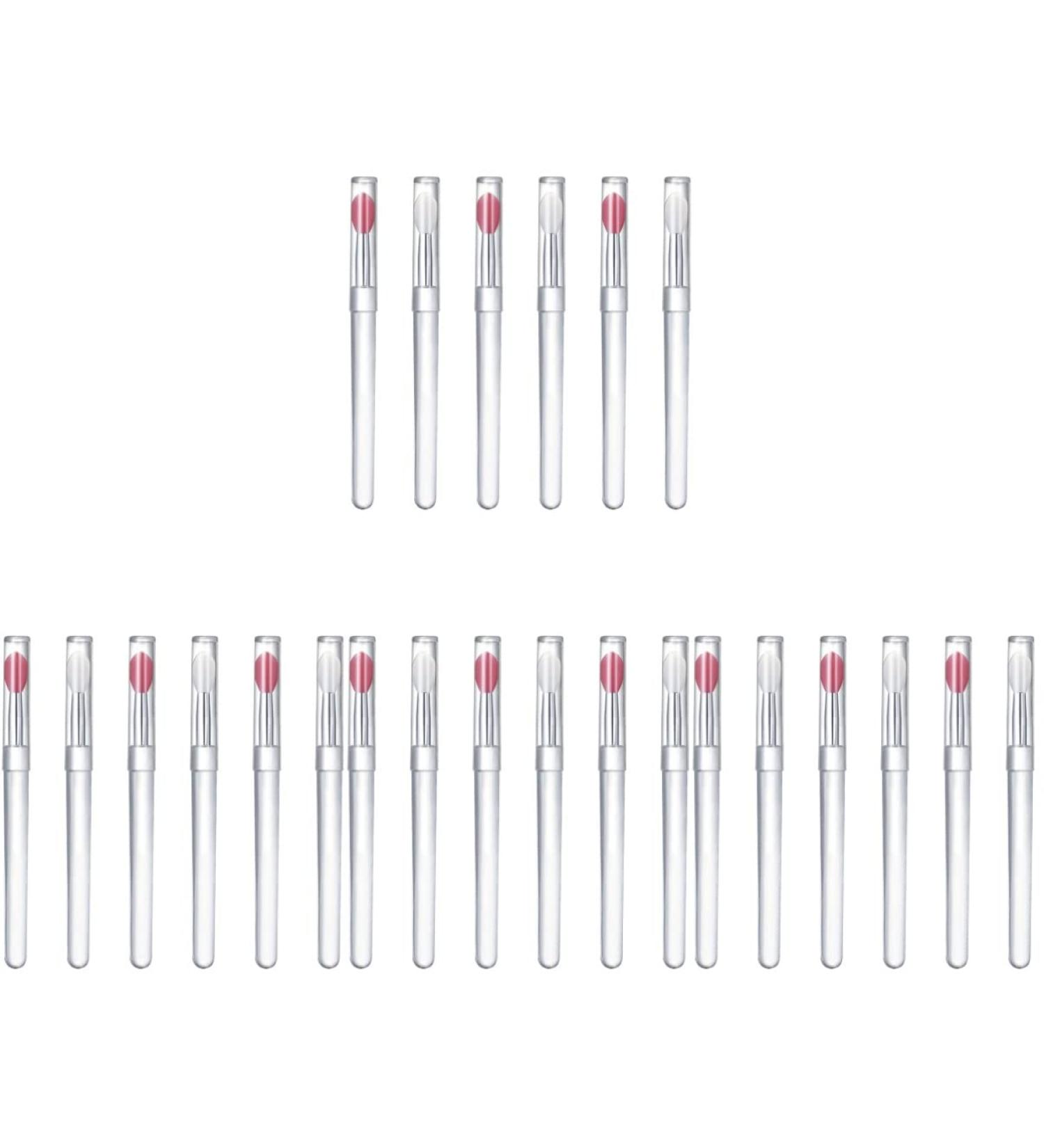 FRCOLOR 24 Pcs Silicone Lip Brush Set - Portable Lipstick Applicator & Makeup Brushes for Women - Assorted Colors - Buy Online on GoSupps.com