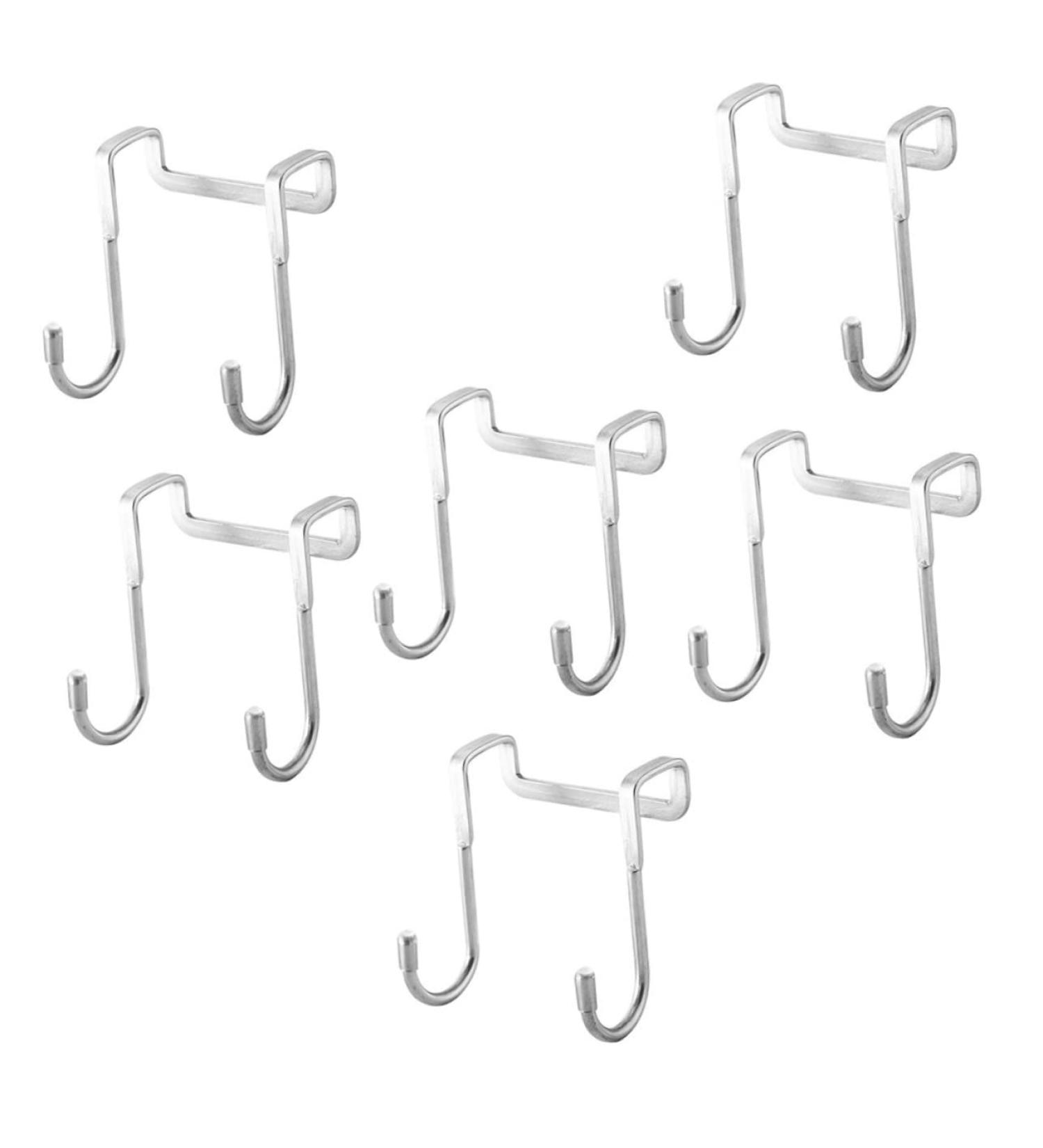 NAMOARLY 6pcs Back of Door Hooks Hat Wall Hooks Kitchen Cabinet Hooks S Hook Stainless Steel Cupboard - Buy Online on GoSupps.com