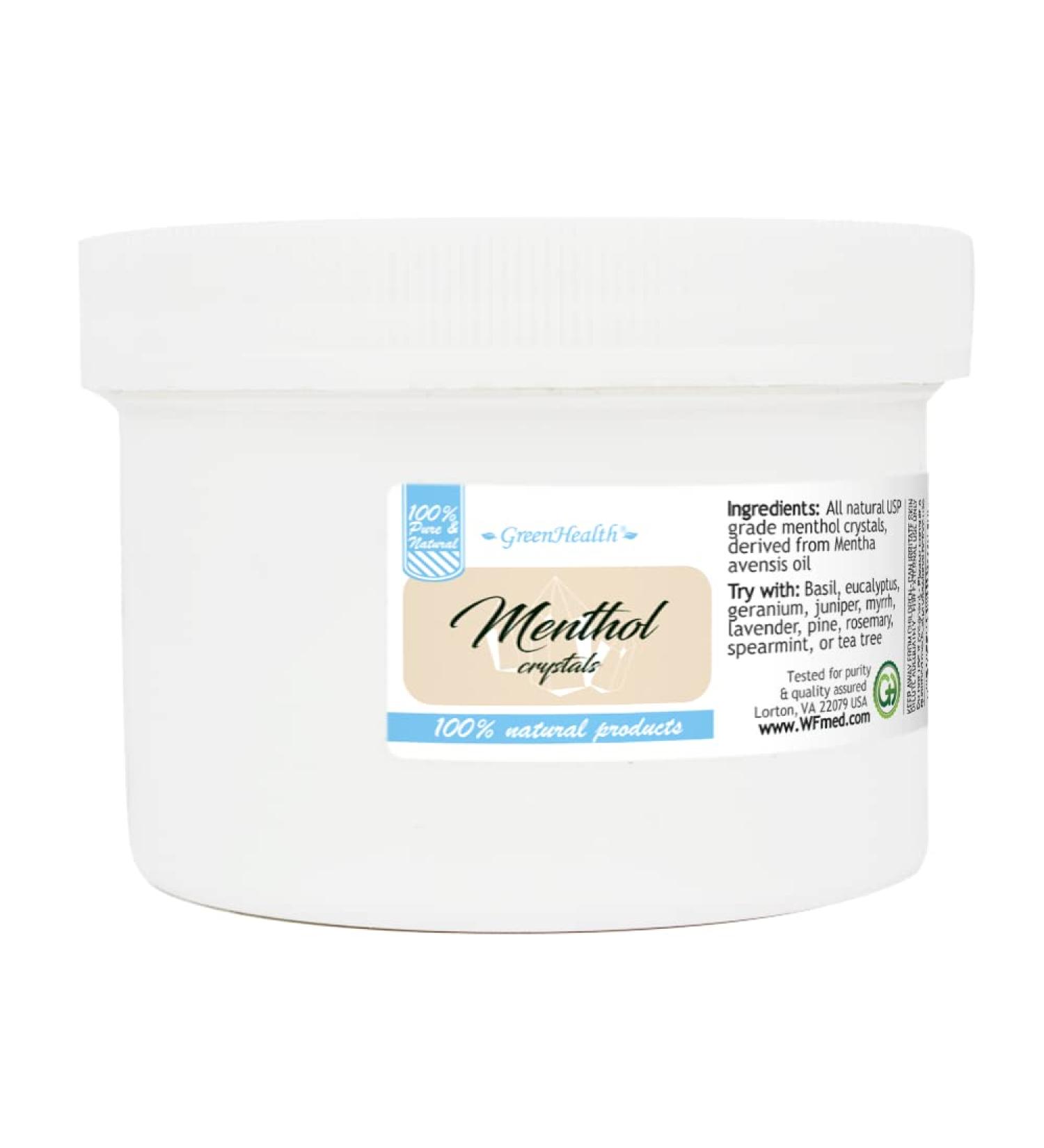 Buy GreenHealth 8oz Menthol Crystals | Pure High-Quality Fast Shipping Worldwide - Buy Online on GoSupps.com