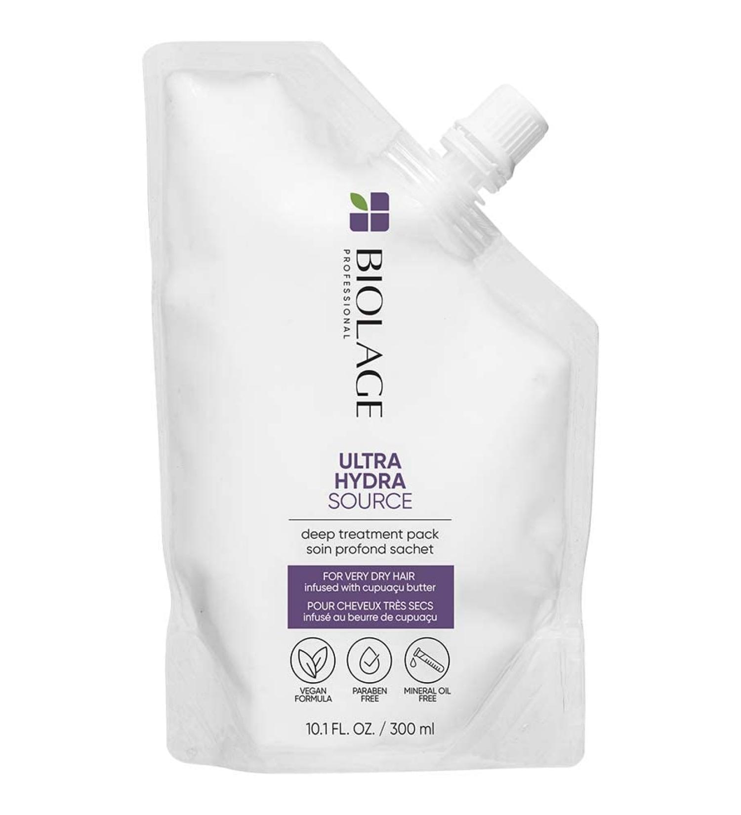 Biolage Ultra Hydra Source Deep Treatment Pack - 10.1 Fl. Oz | For Very Dry Hair | Paraben-Free - Buy Online on GoSupps.com