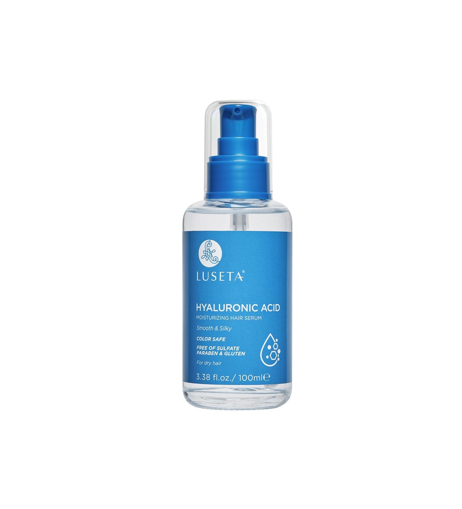 Luseta Hyaluronic Acid Hair Serum for Dry Hair - Moisturizing Oil with Avocado Argan Oil & Shea Butter | 3.38oz - Buy Online on GoSupps.com