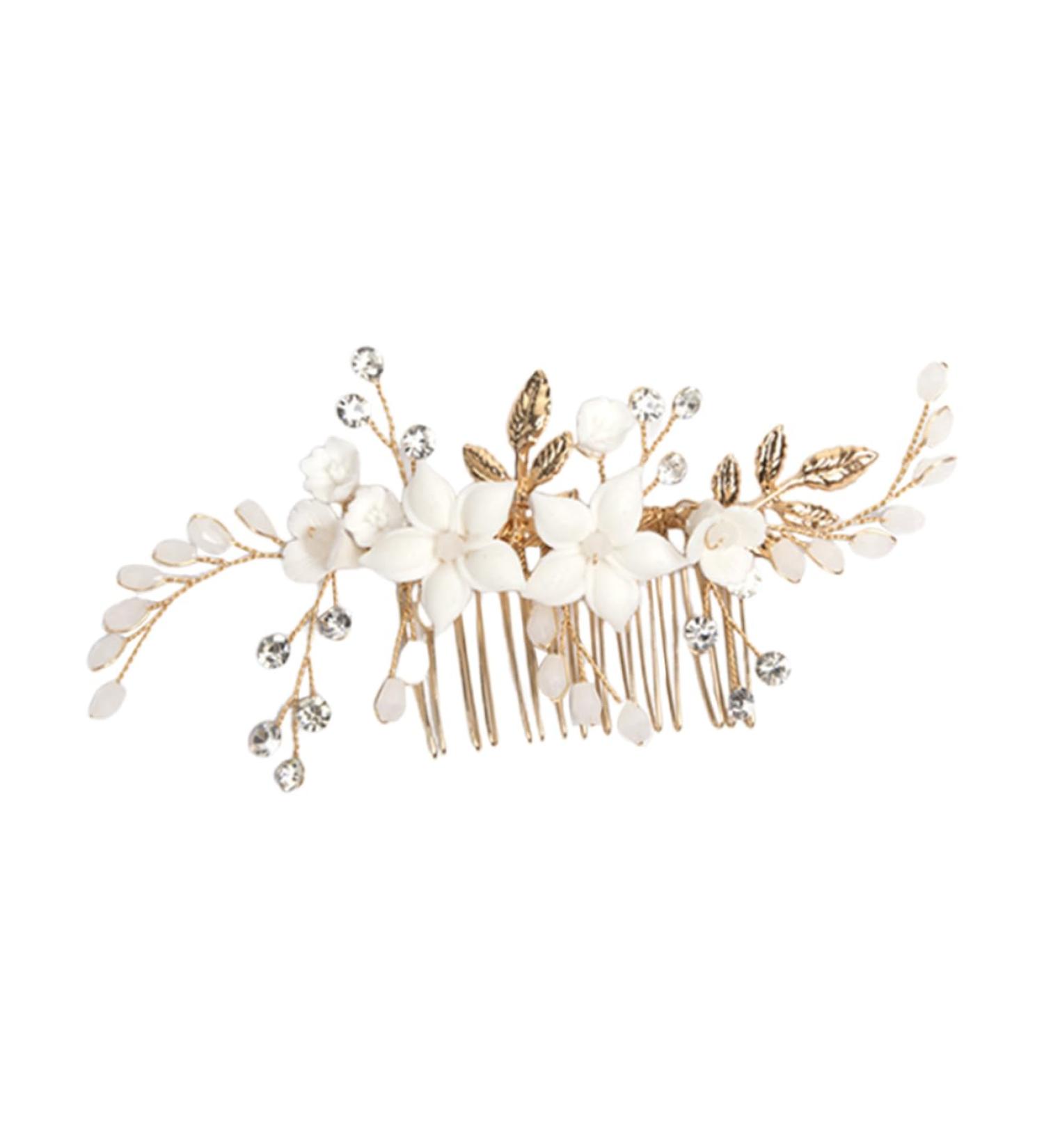 HAPINARY Bridal Headwear Hair Side Comb Flower Hair Comb Hair Accessories for Women Hair Accessories for Flower Hair Accessories Bride Headpiece Girl Headpiece Side Comb for Hair - Buy Online on GoSupps.com