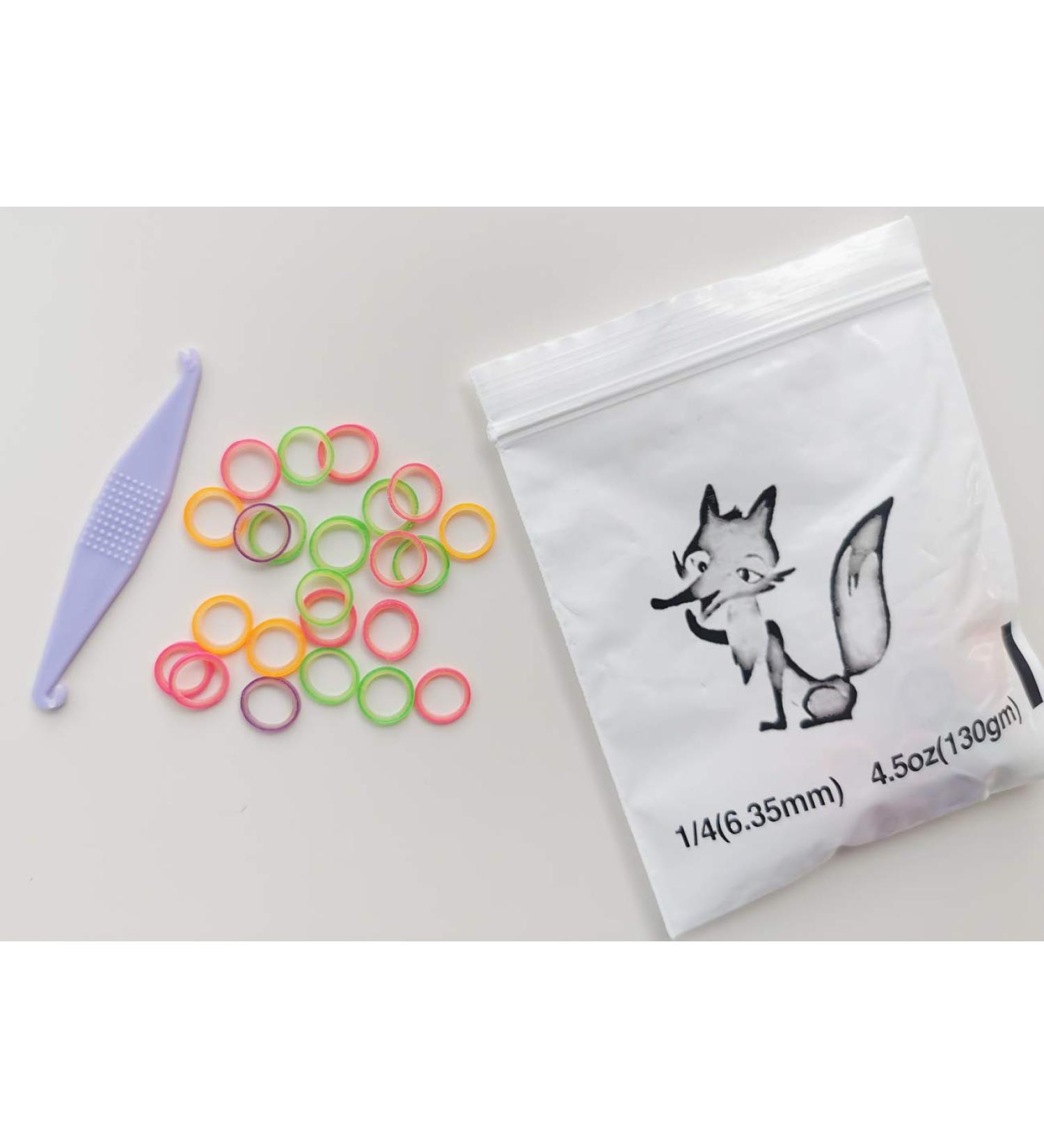 100 Pcs SmileTech Dental Elastic Rubber Bands 4.5 OZ 1/4 Medium Force Dental Neon Brace Bands for Bows Dreadlocks Dreads Doll Hair Braids Horse Mane Tail Tooth Gap Top Knots Free Elastic Placer - Buy Online on GoSupps.com