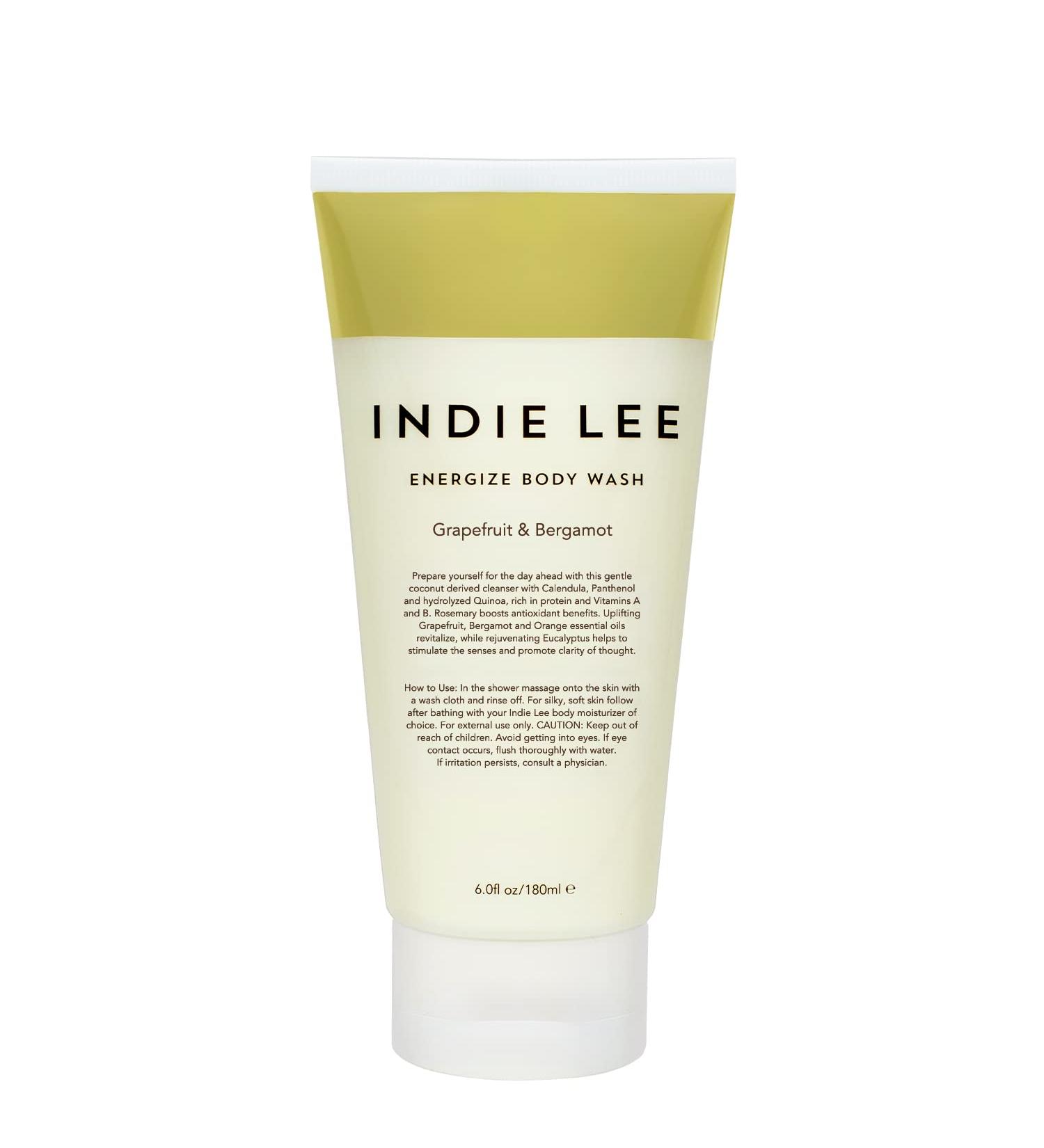 Indie Lee Energize Body Wash - Coconut Bath + Shower Wash (6oz) - Nourishing Essential Oils for All Skin Types - Buy Online on GoSupps.com
