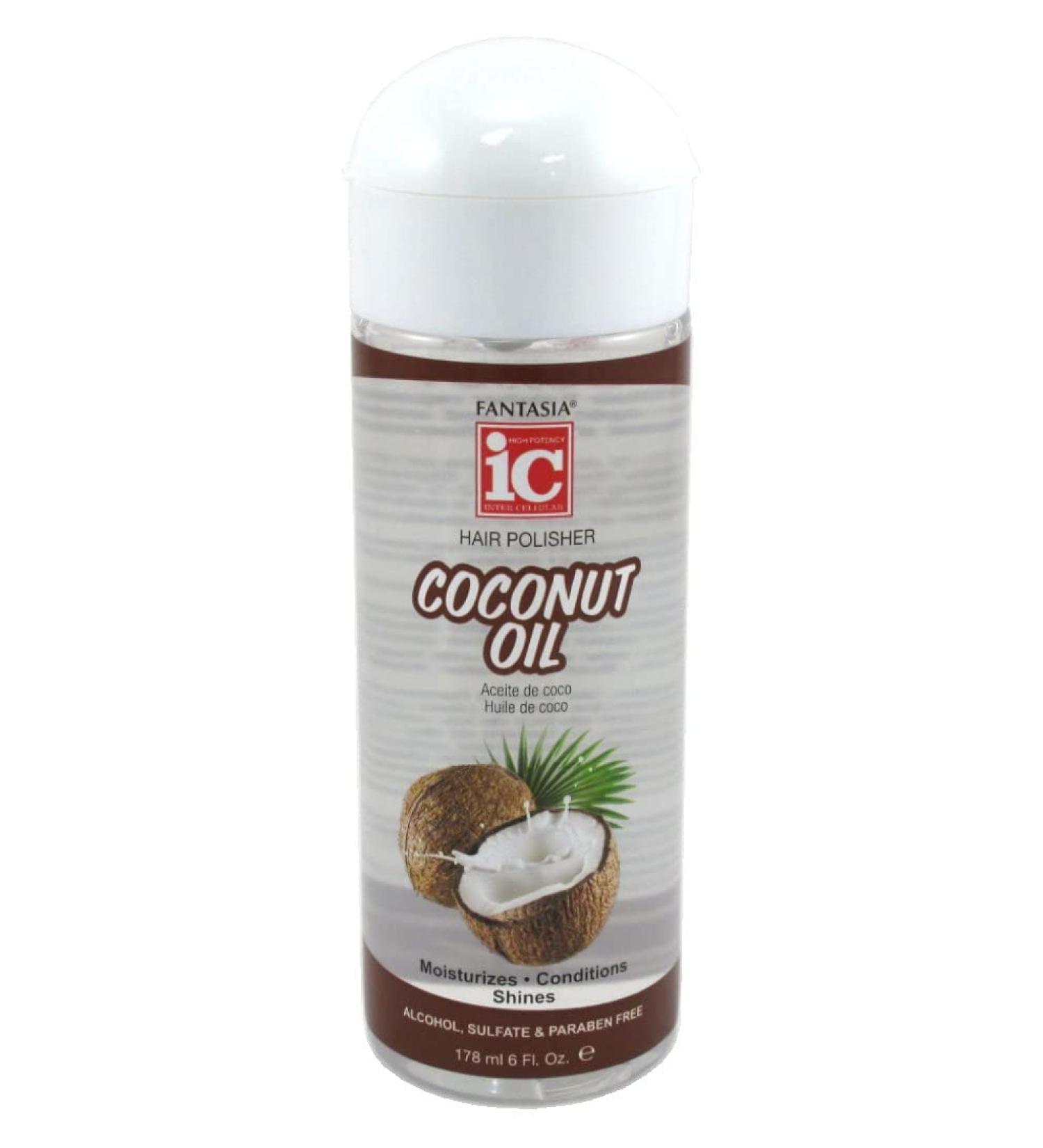 Fantasia IC Hair Polisher 6oz Coconut Oil - Pack of 6 - Buy Online on GoSupps.com