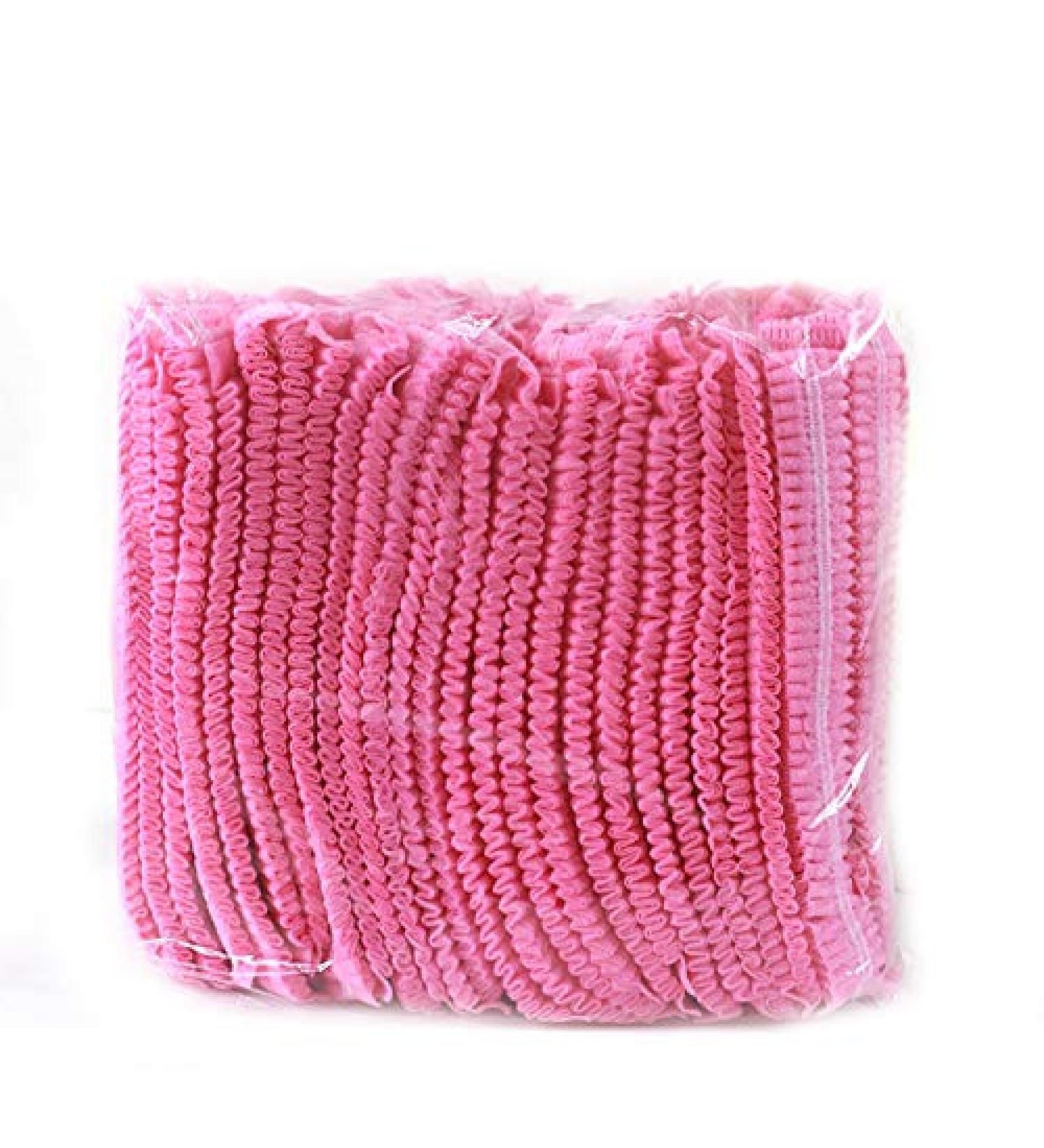 Disposable cap Mob Caps Hair Net Cap 100pcs elastic Free Size for Cosmetics  Beauty  Kitchen  Cooking  Home Industries  Hospital (Pink)