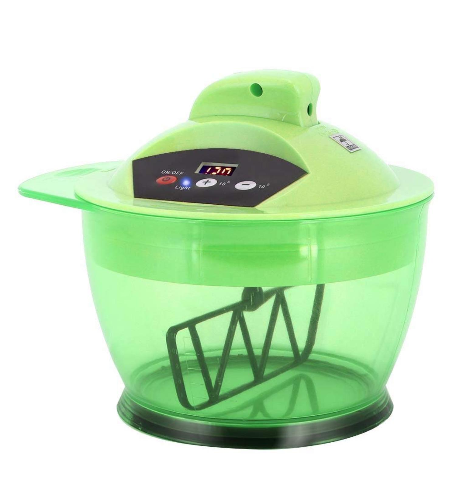 Automatic Hair Color Mixing Bowl with Electric Dye Mixer - Green | Perfect for Home & Salon Use - Buy Online on GoSupps.com