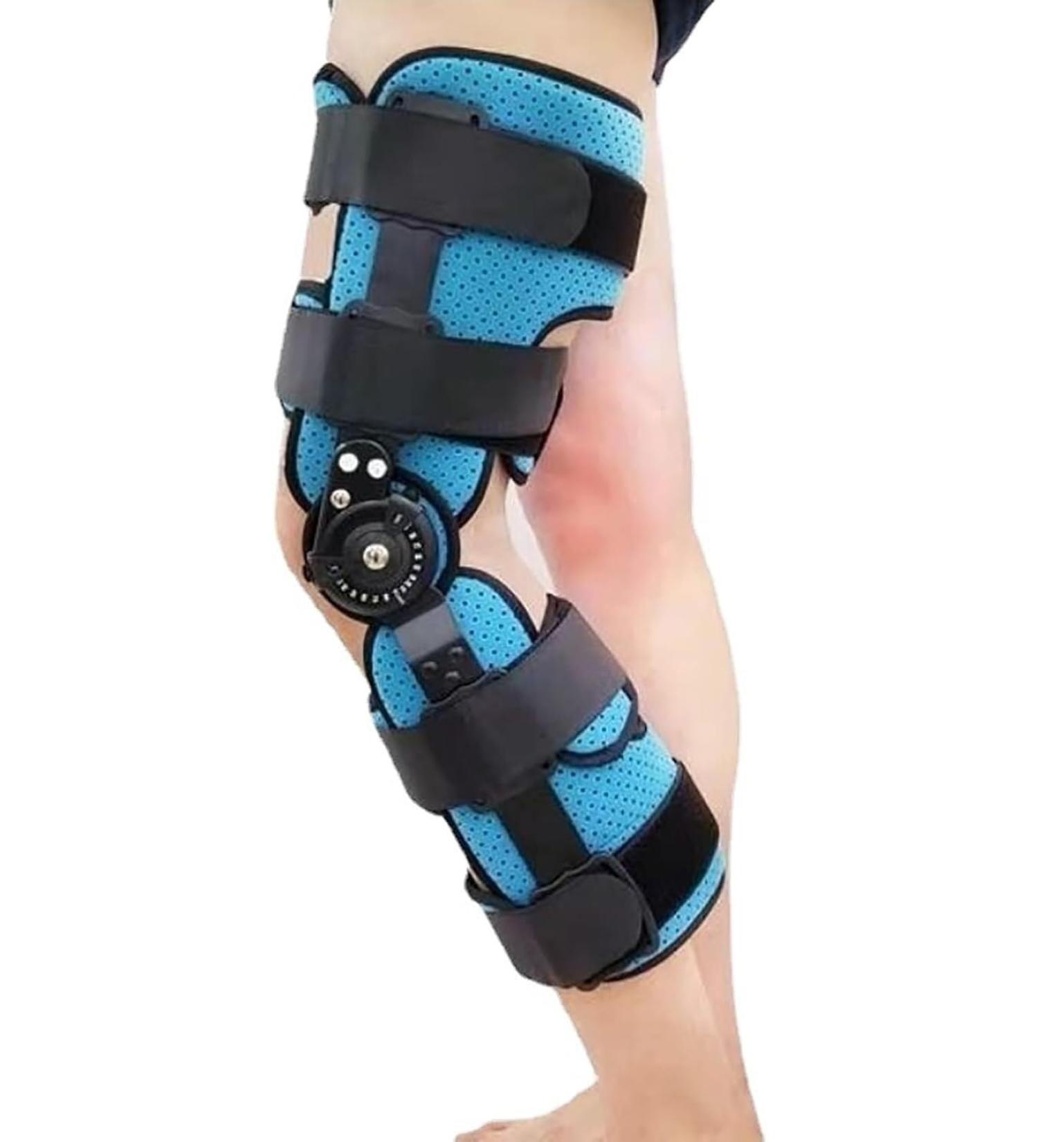 Knee Immobilizer Brace | Adjustable Knee Fixation 0 -120 | Breathable Support for Injury Recovery (Left Leg - Buy Online on GoSupps.com