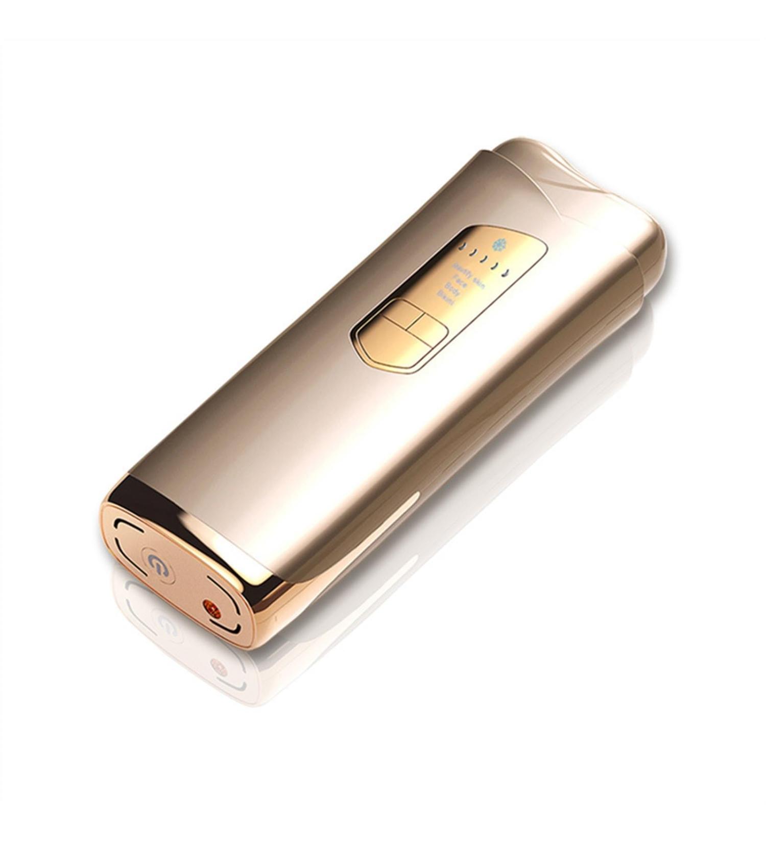 Keaozvfe Laser Hair Removal with Cooling System - Home Use Suitable for Face Legs and Whole Body - 18.5x6cm Gold - Buy Online on GoSupps.com